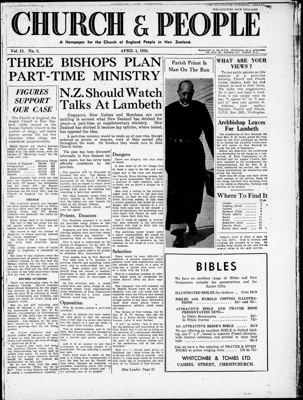 Church &amp; People: April 1958