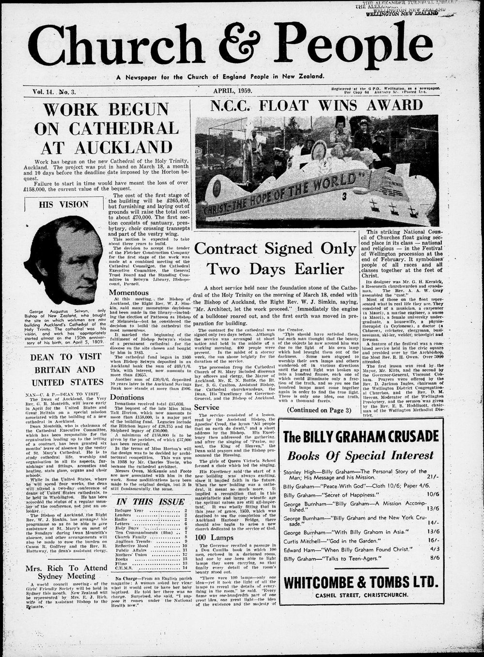 Church &amp; People: April 1959