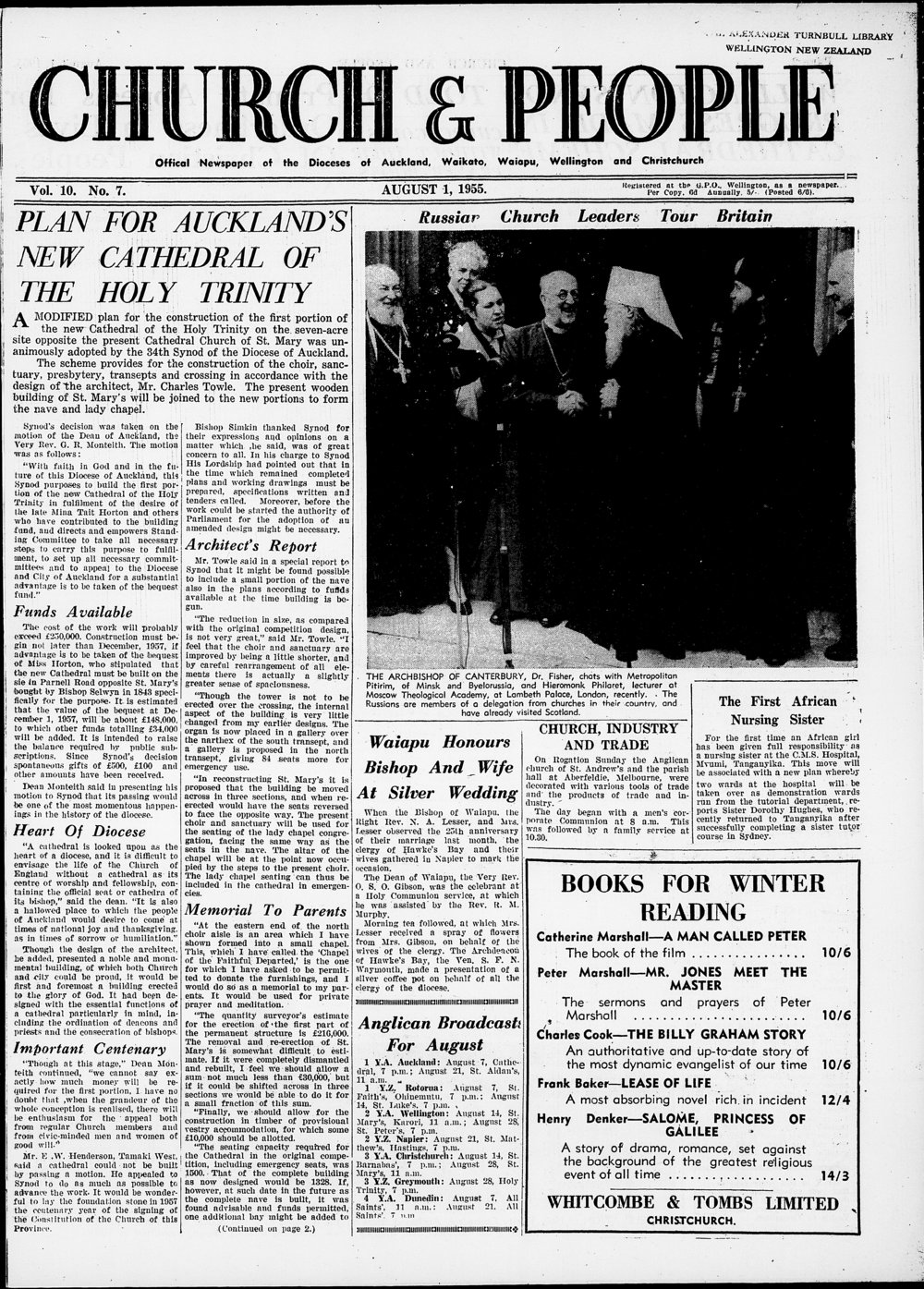 Church &amp; People: August 1955