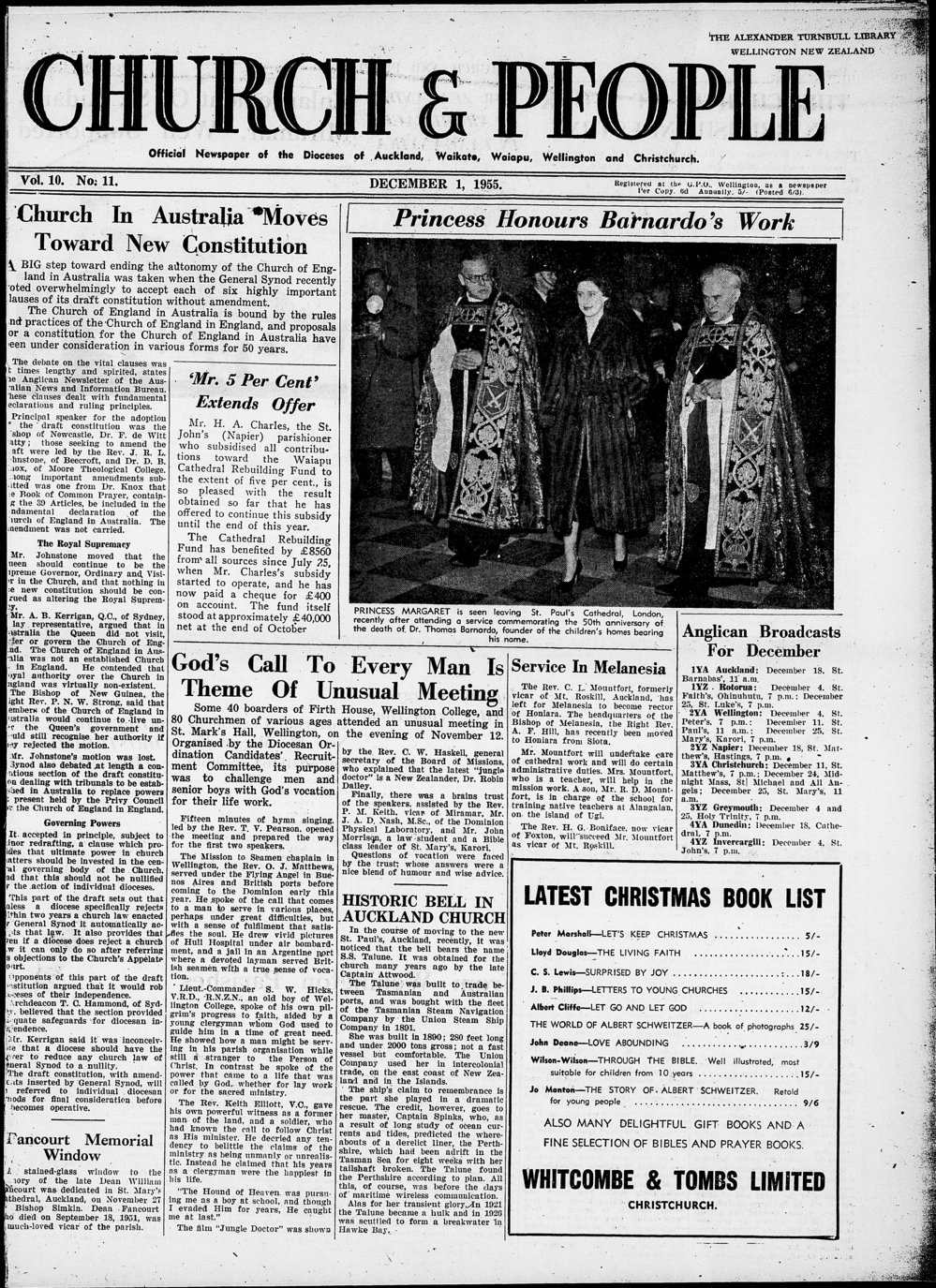 Church &amp; People: December 1955