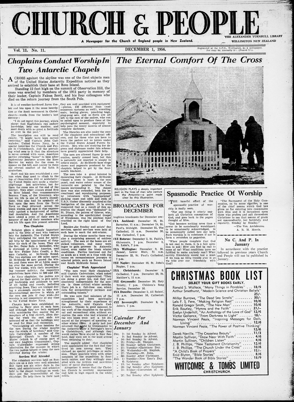 Church &amp; People: December 1956