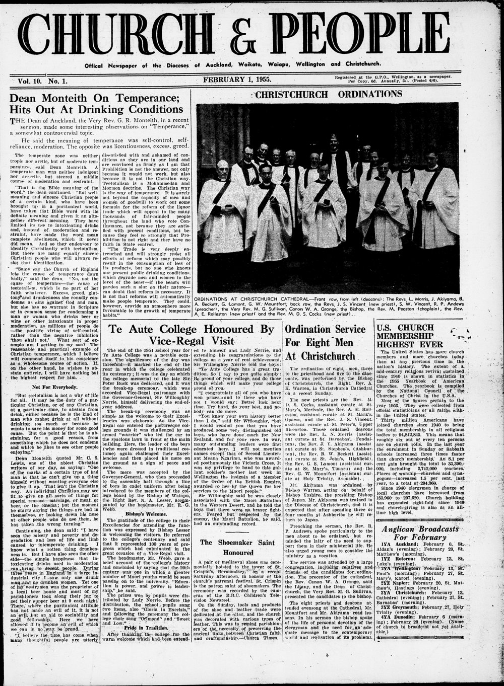 Church &amp; People: February 1955