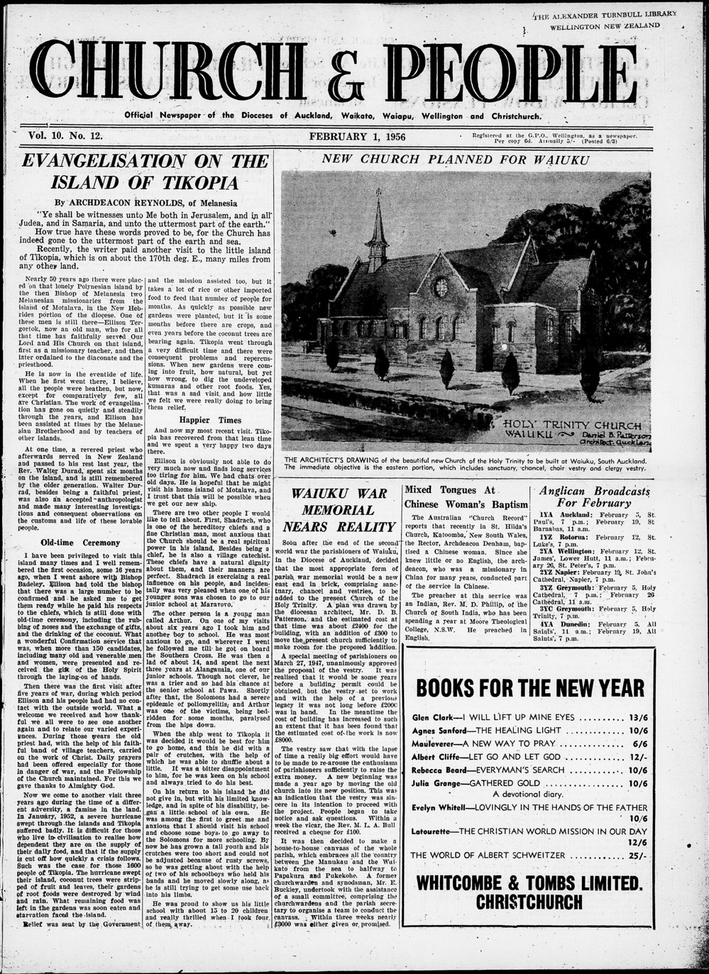 Church &amp; People: February 1956