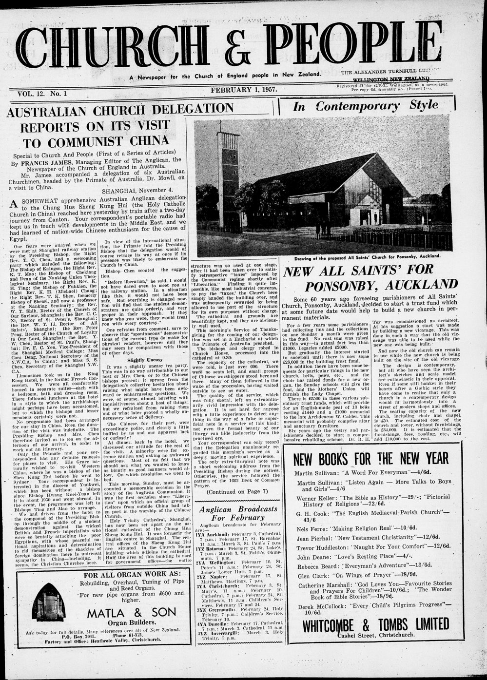 Church &amp; People: February 1957