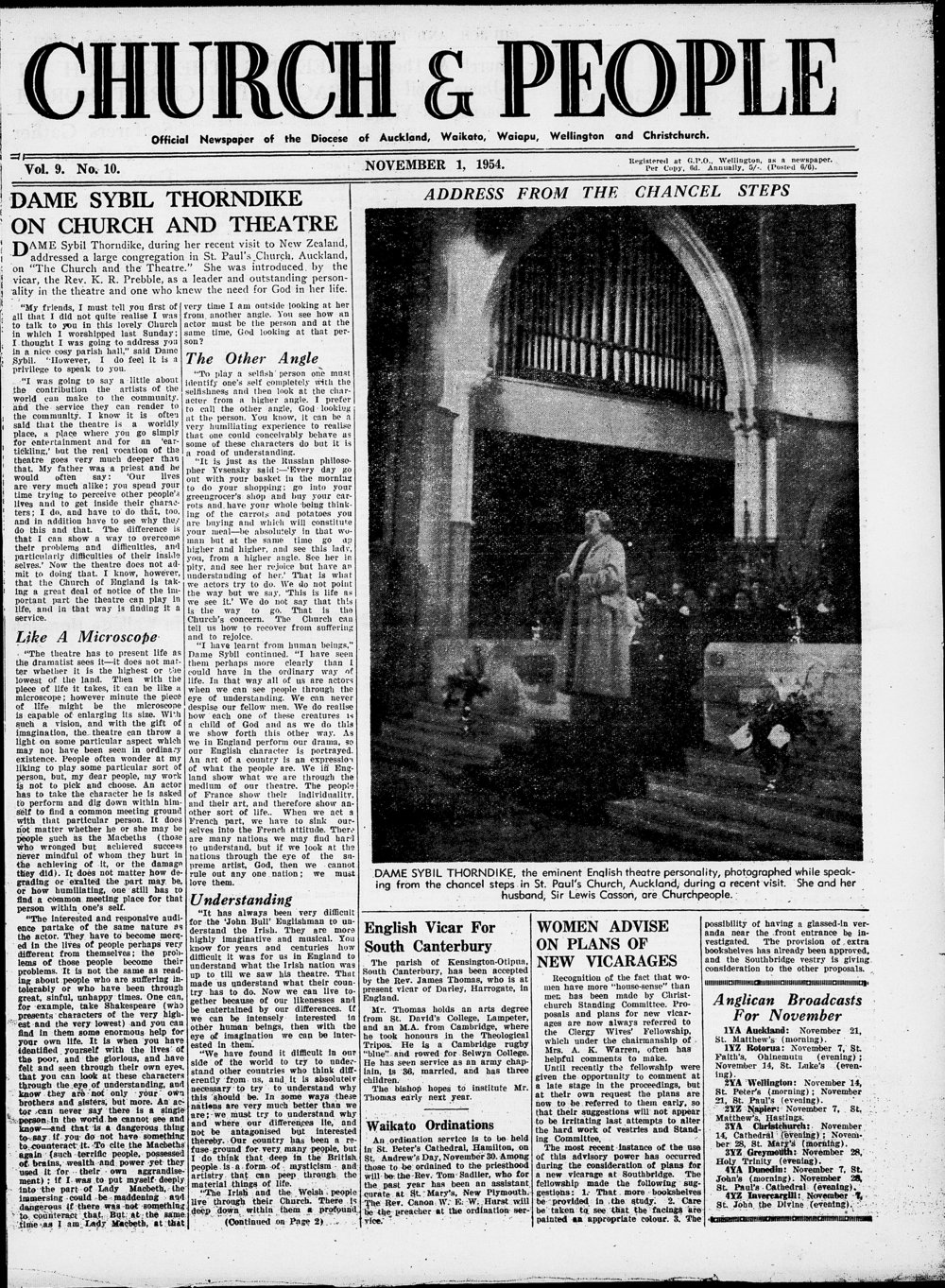Church &amp; People: November 1954