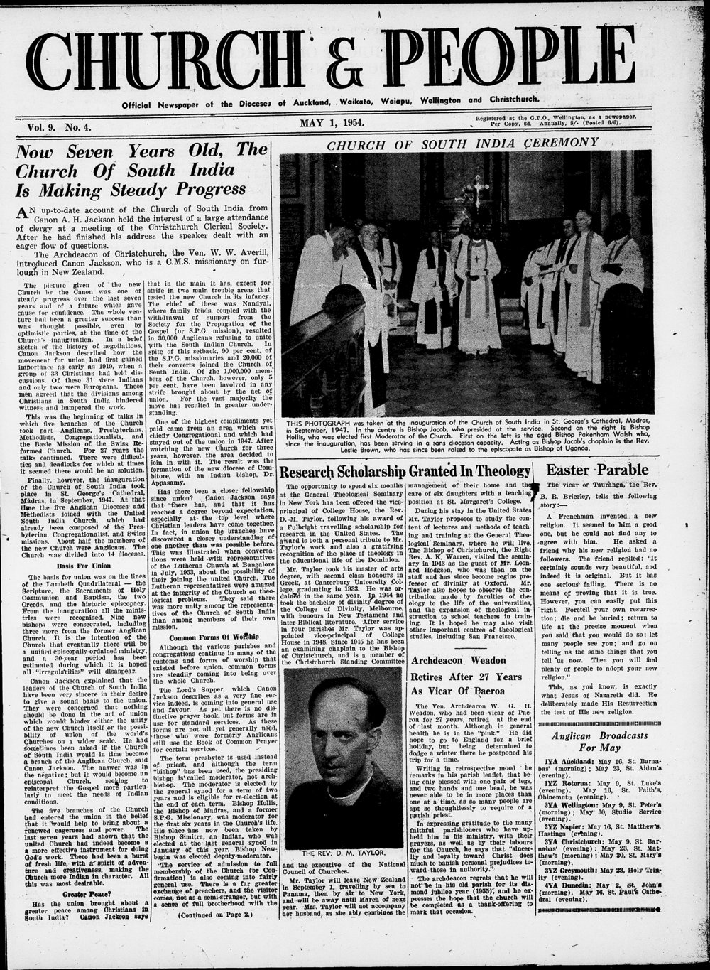 Church &amp; People: May 1954