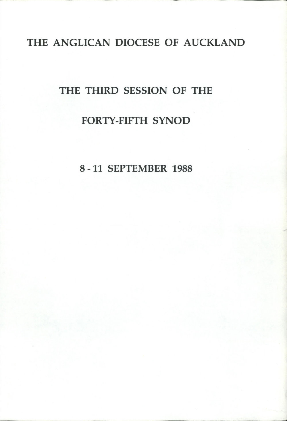 Year Book of the Diocese of Auckland 1988
