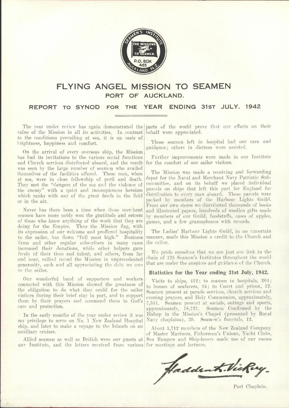 Missions to Seamen 1942