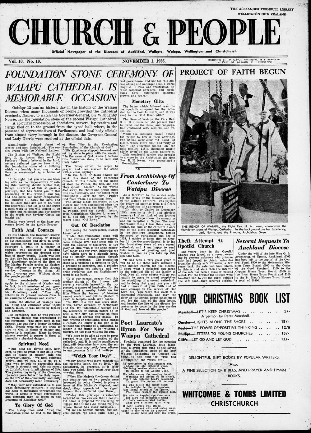 Church &amp; People: November 1955