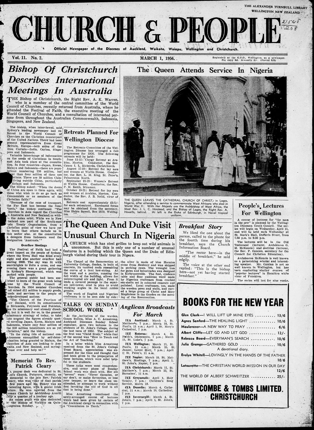 Church &amp; People: March 1956