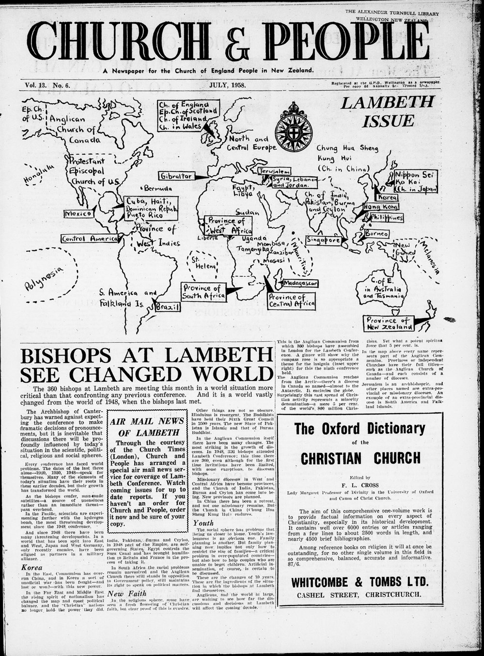 Church &amp; People: July 1958