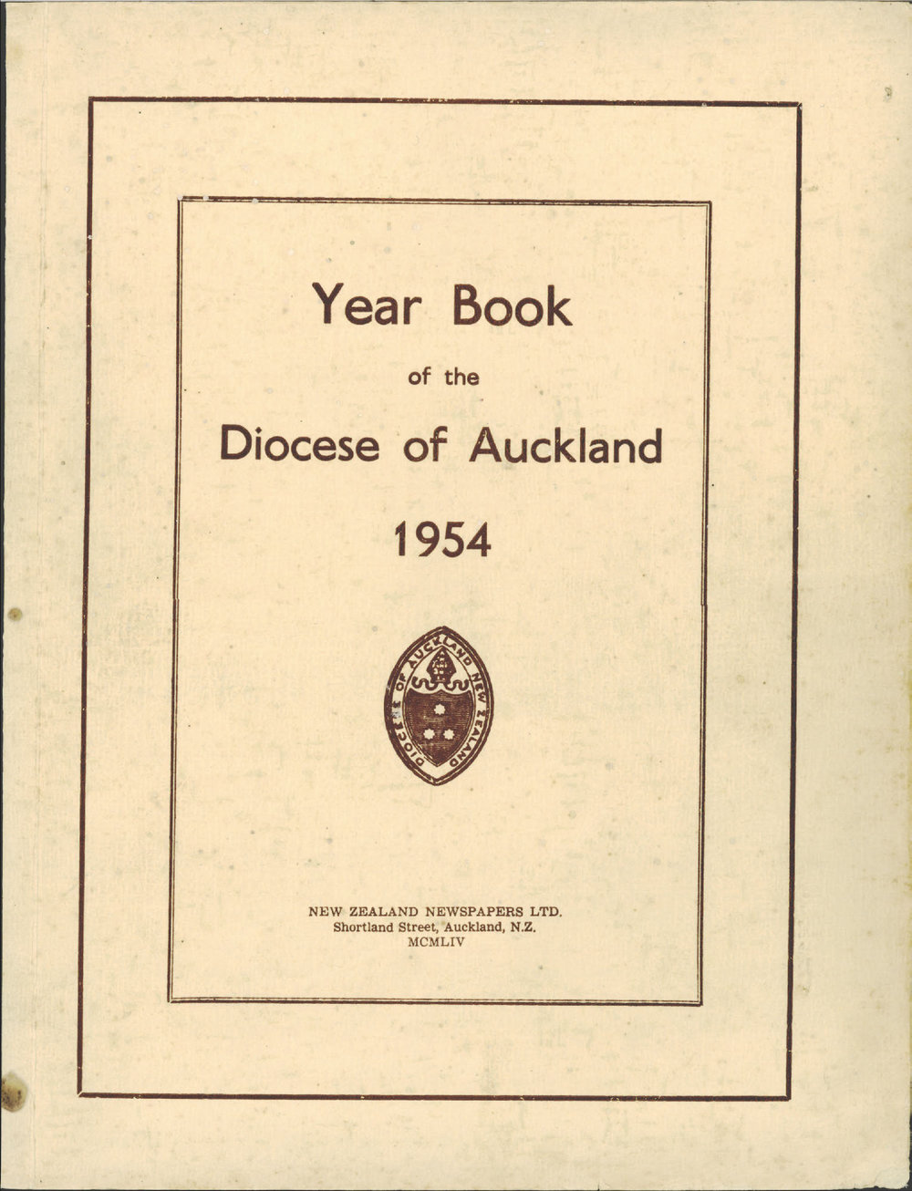 Year Book of the Diocese of Auckland 1954
