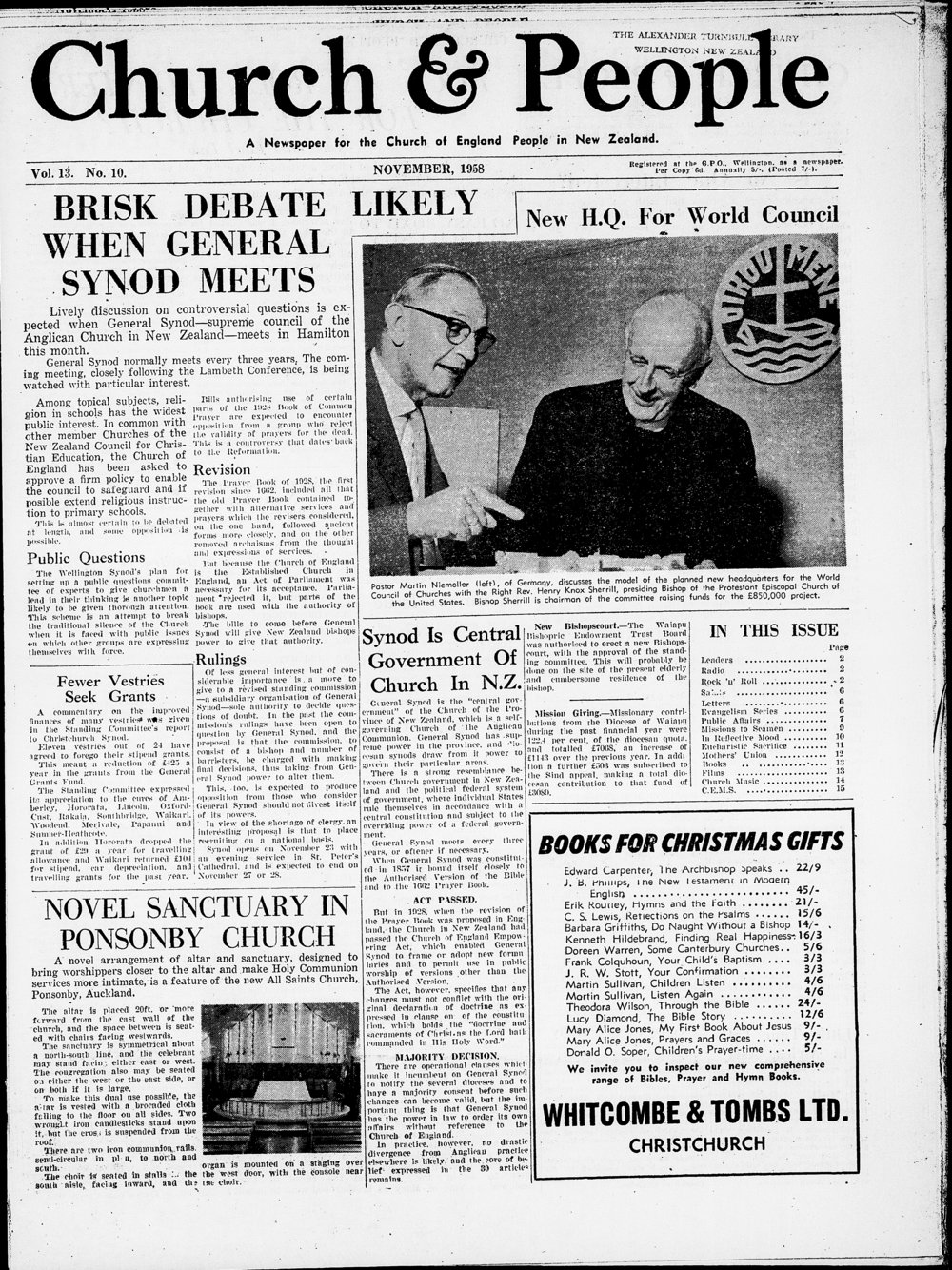 Church &amp; People: November 1958