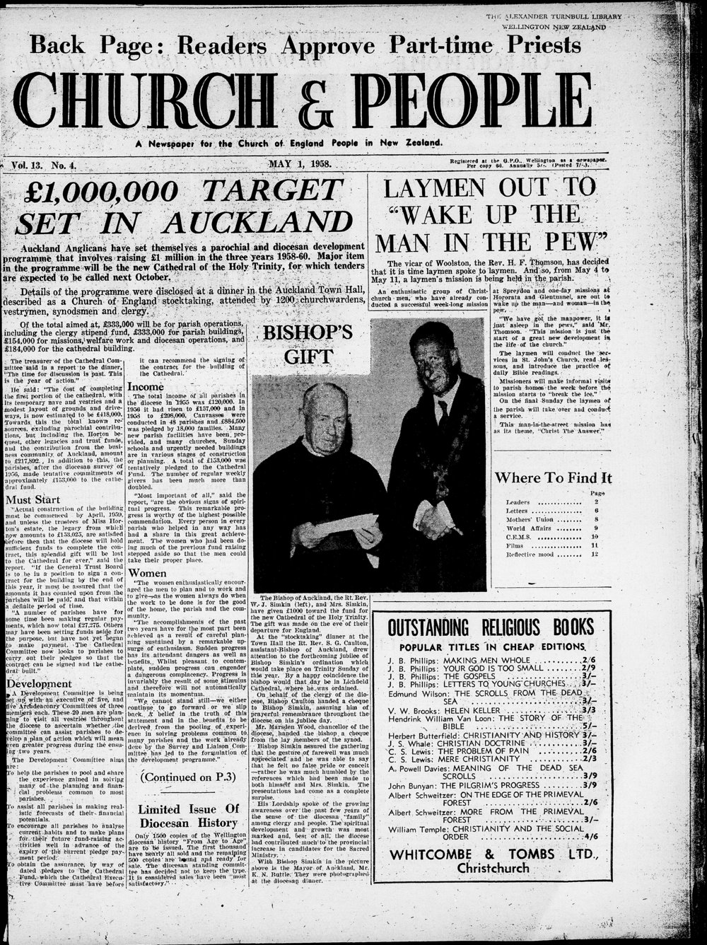 Church &amp; People: May 1958