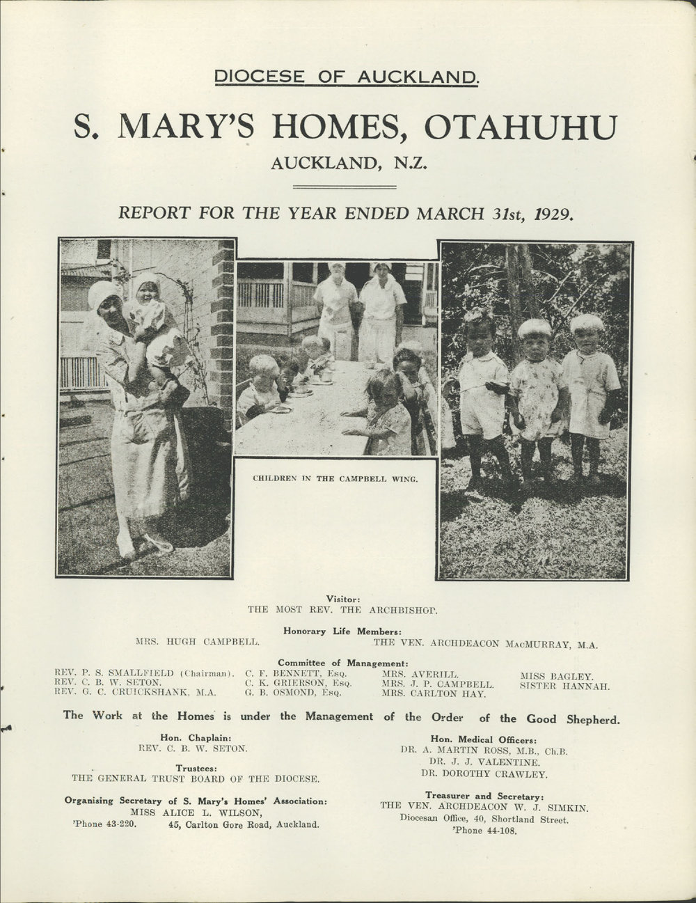 St. Mary's Homes Report 1928 - 1929