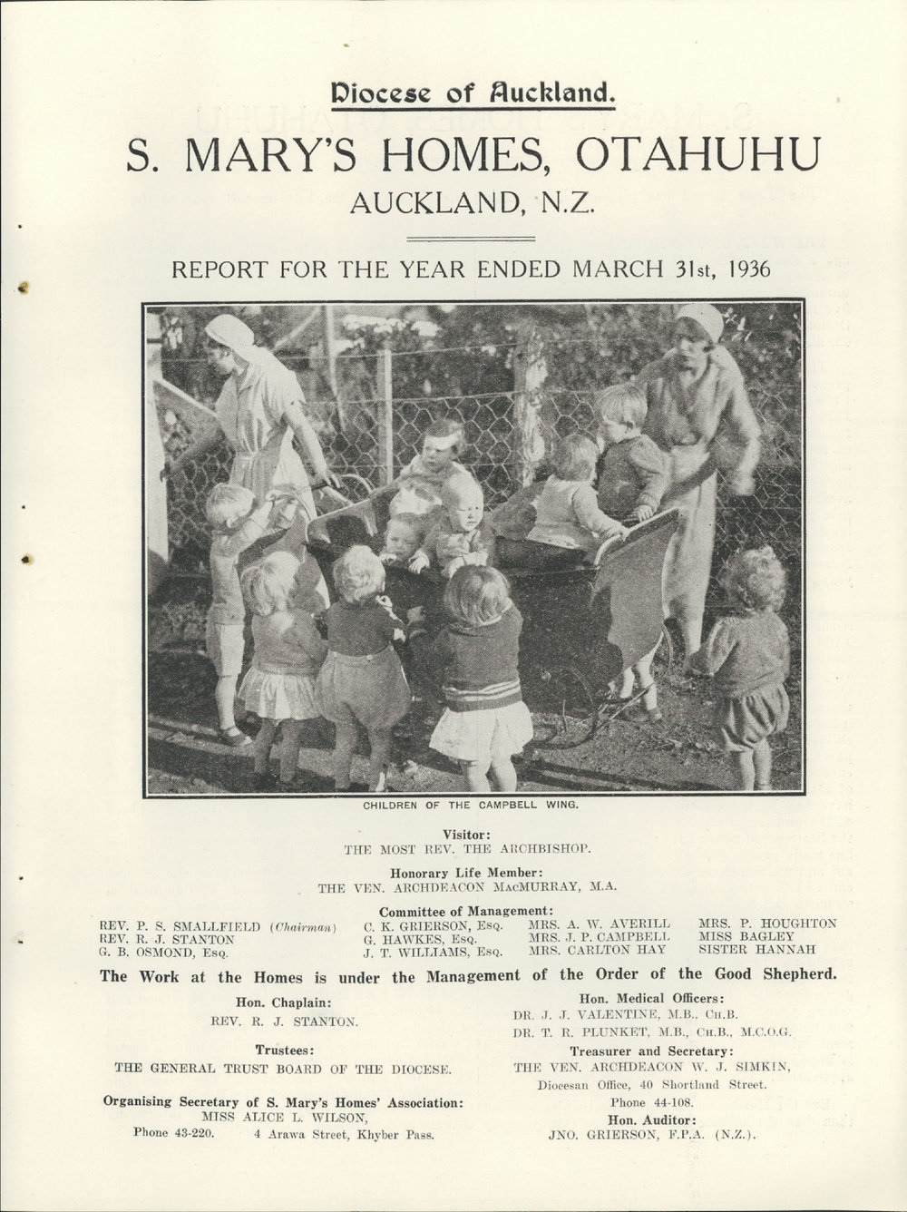 St. Mary's Homes Report 1936