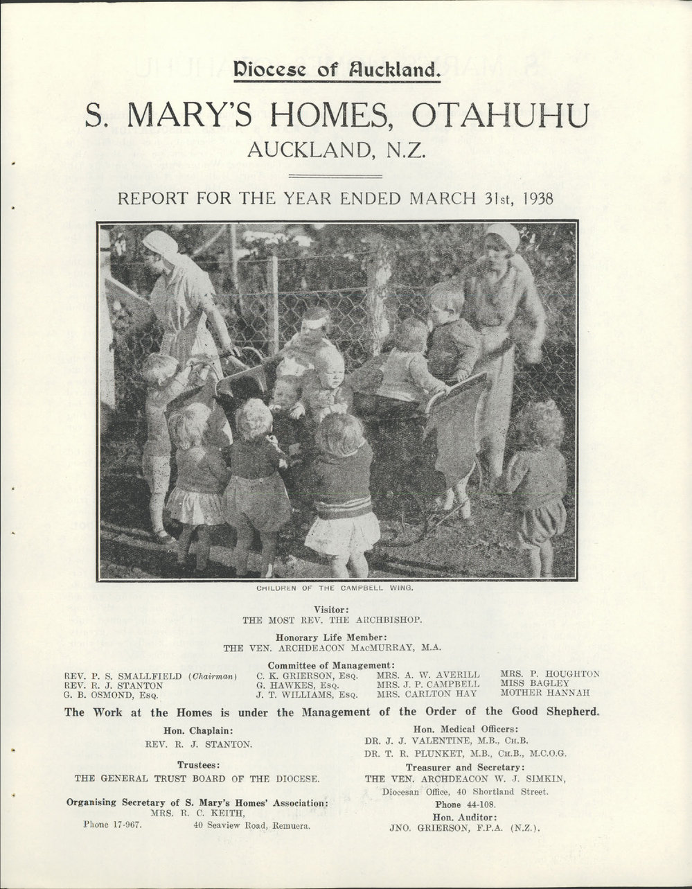 St. Mary's Homes Report 1938
