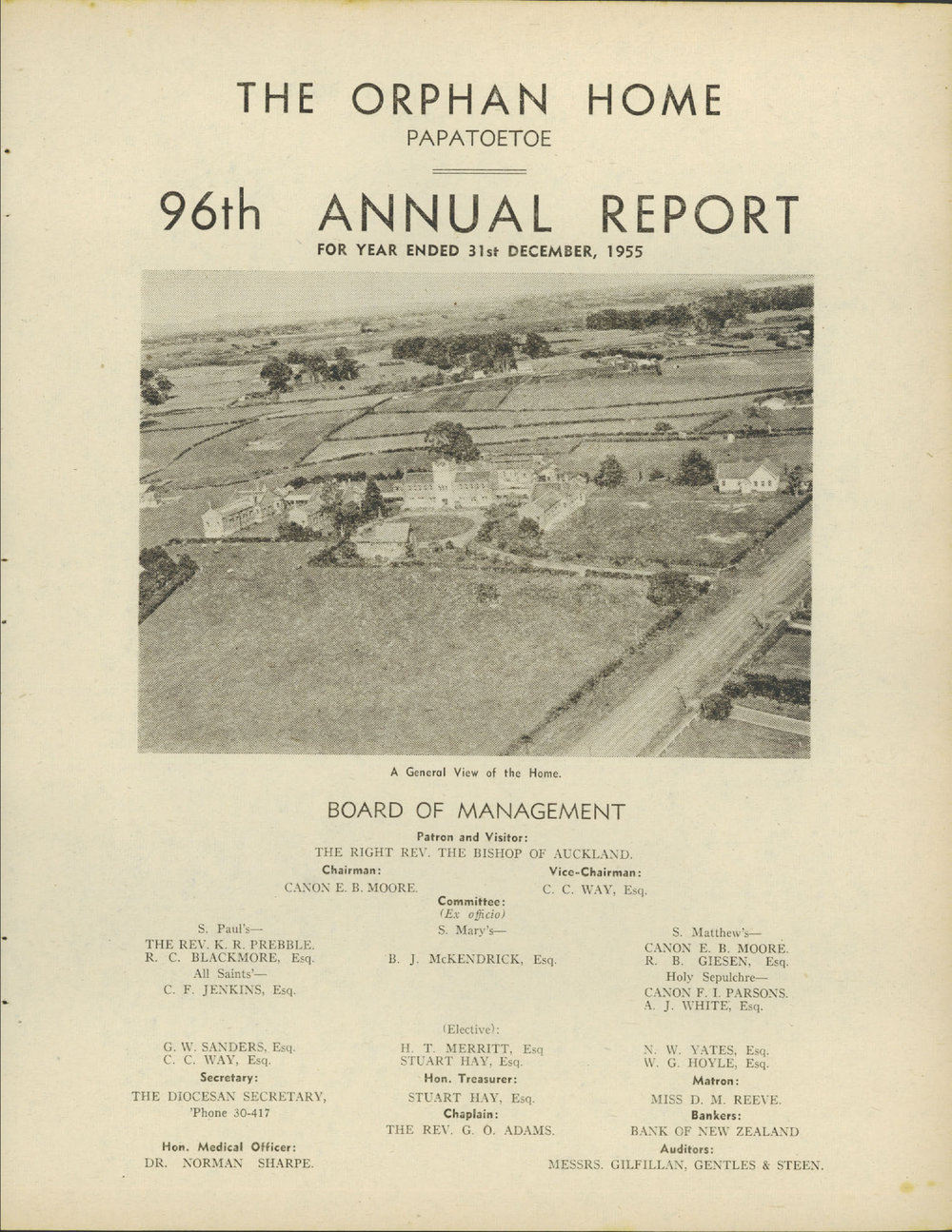 The Orphan Home Annual Report 1956