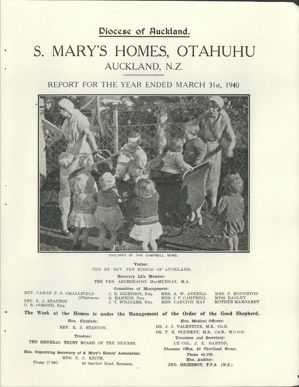 St. Mary's Homes Report 1940