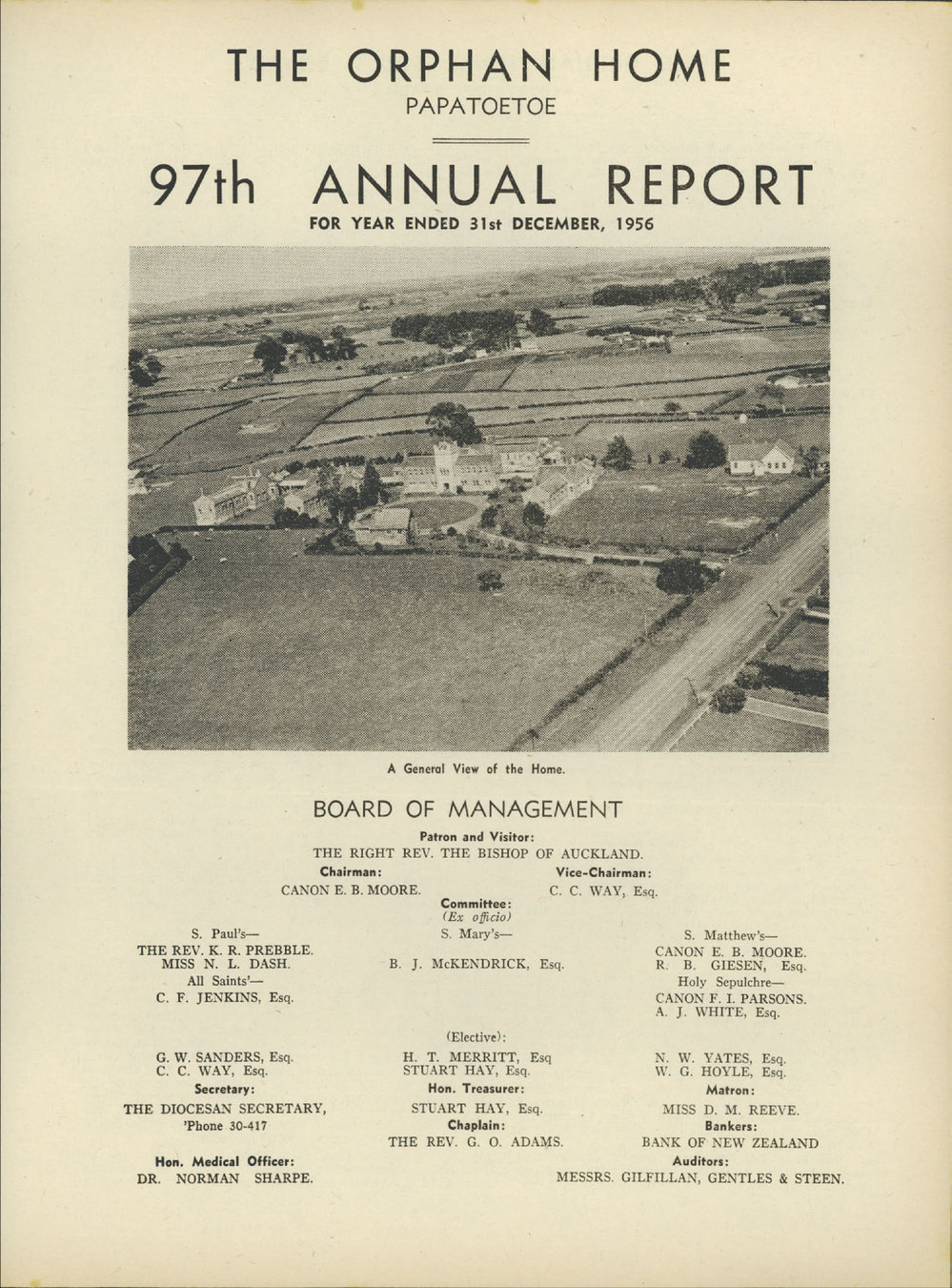 The Orphan Home Annual Report 1957