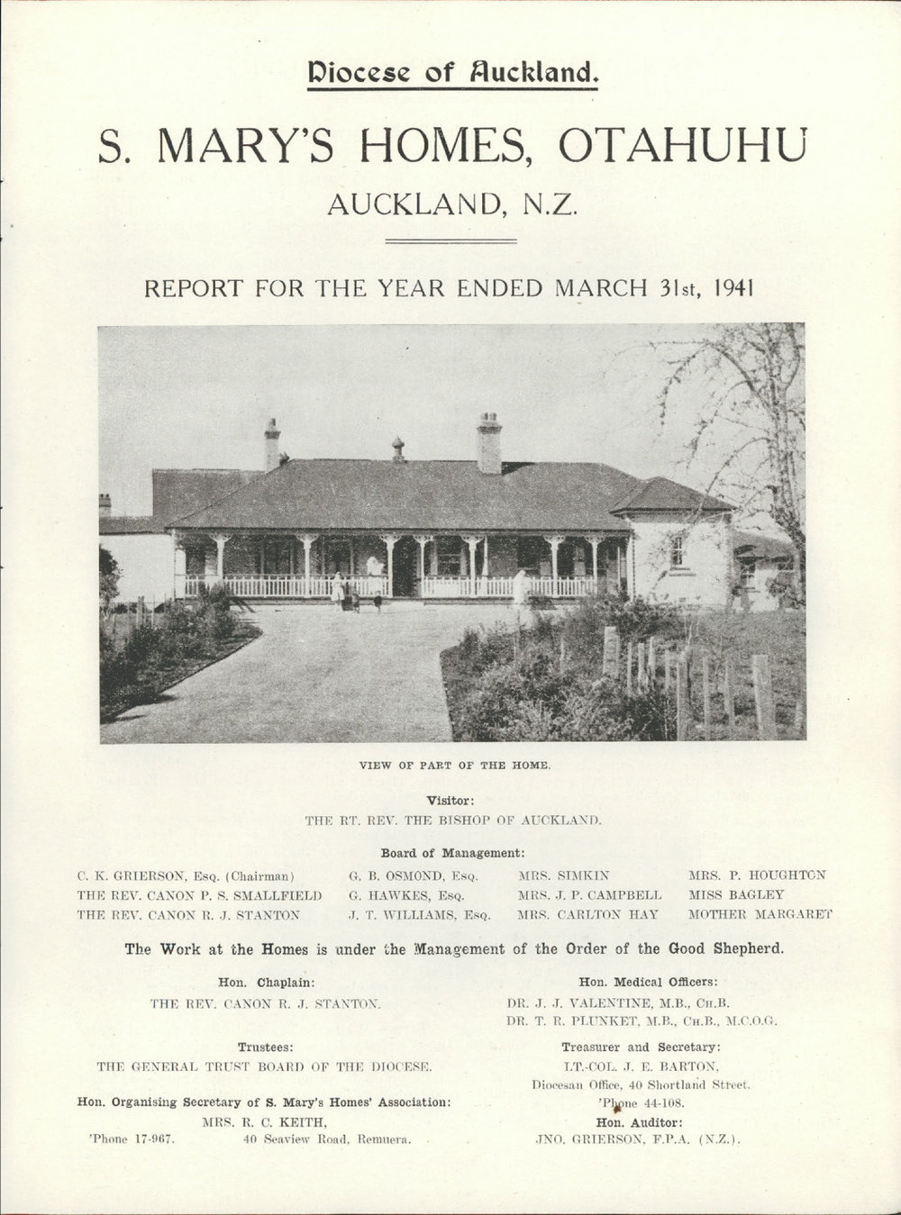 St. Mary's Homes Report 1941