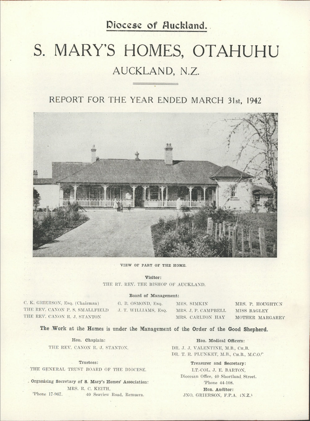 St. Mary's Homes Report 1942