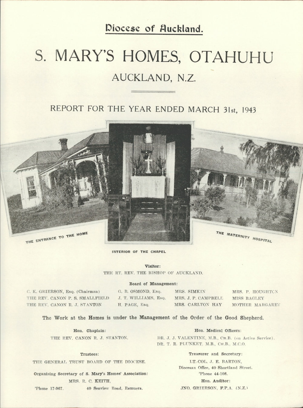 St. Mary's Homes Report 1943