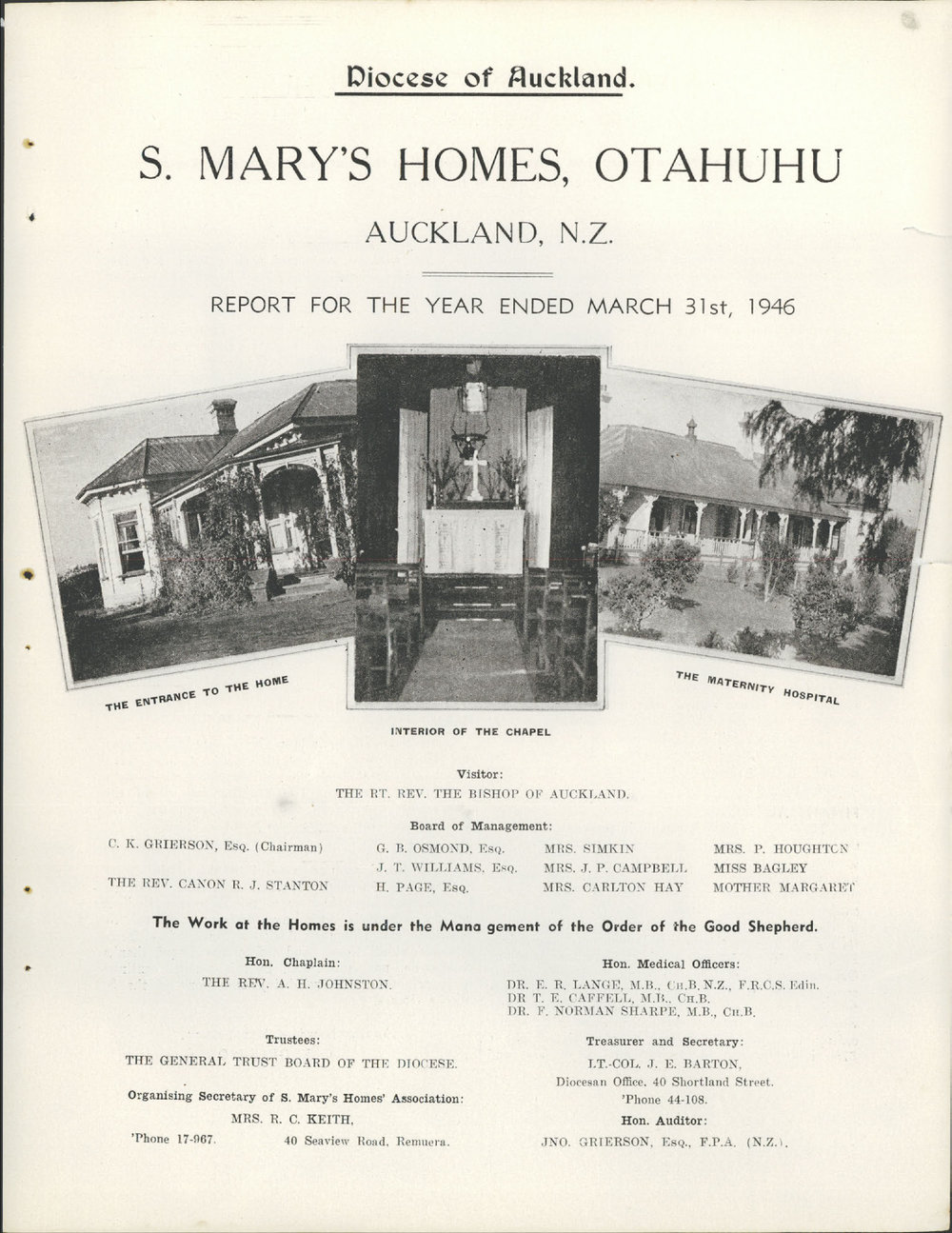 St. Mary's Homes Report 1946