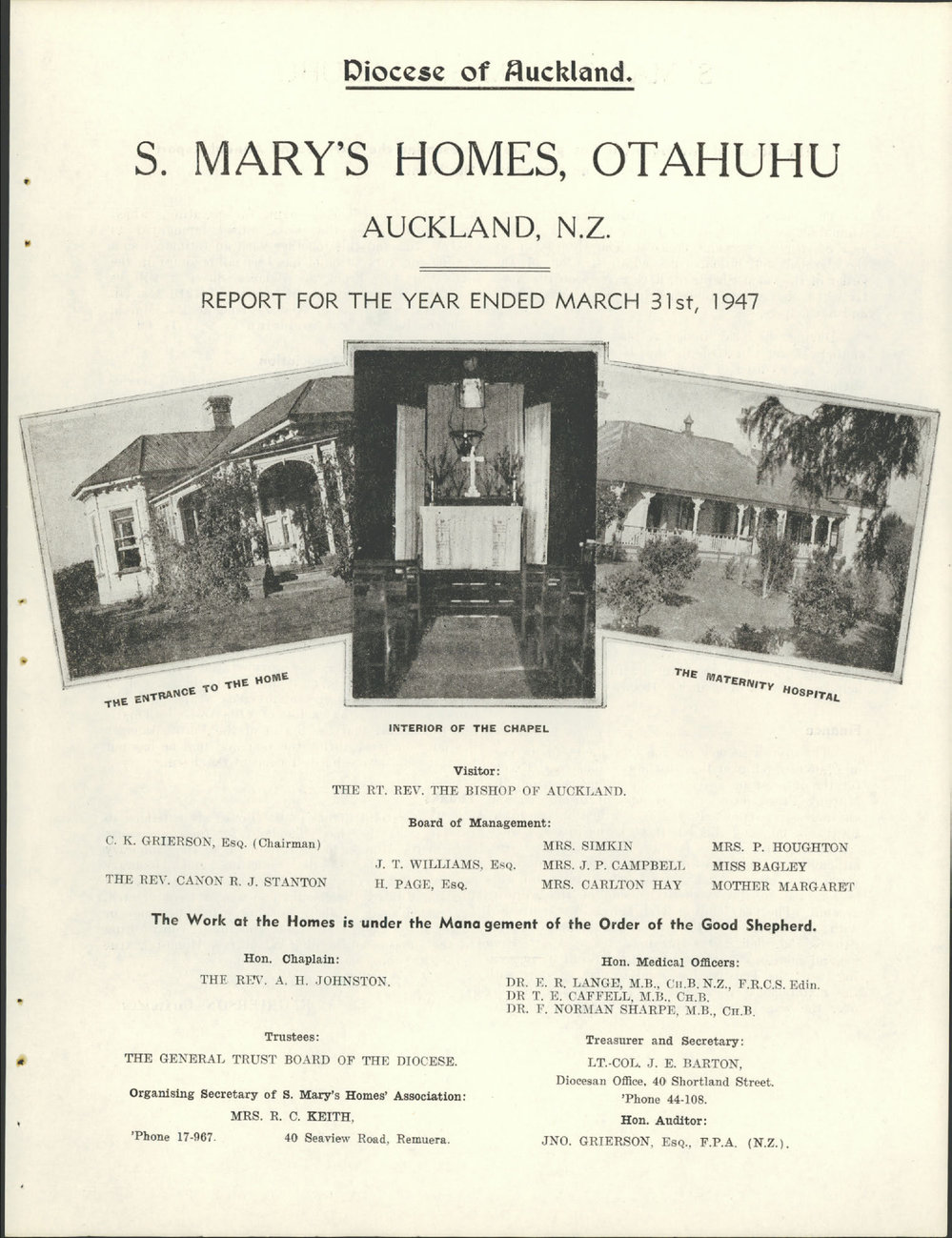 St. Mary's Homes Report 1947