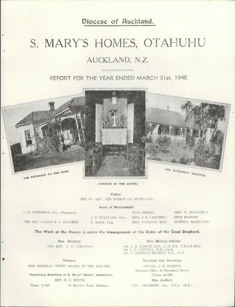 St. Mary's Homes Report 1948