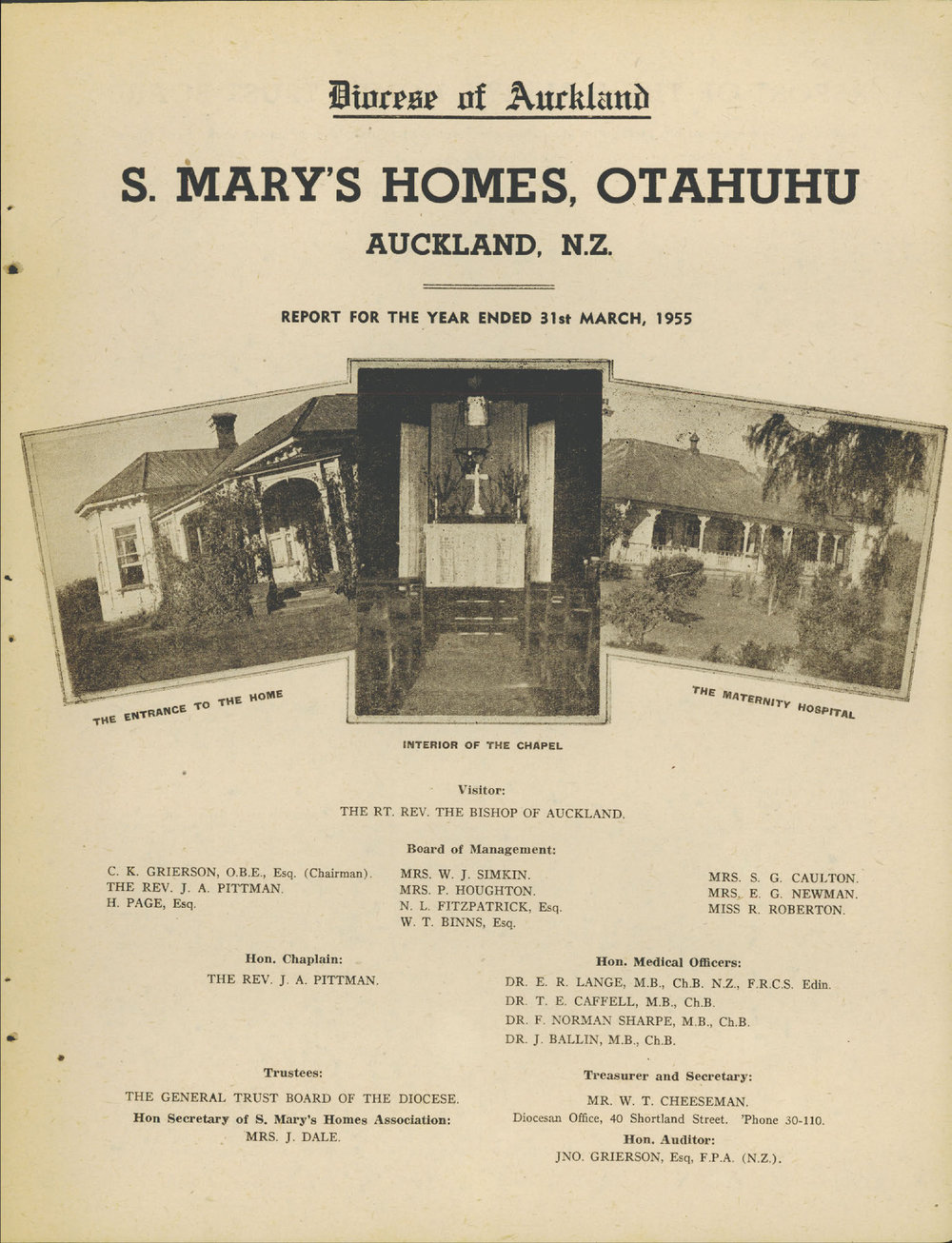 St. Mary's Homes Report 1955