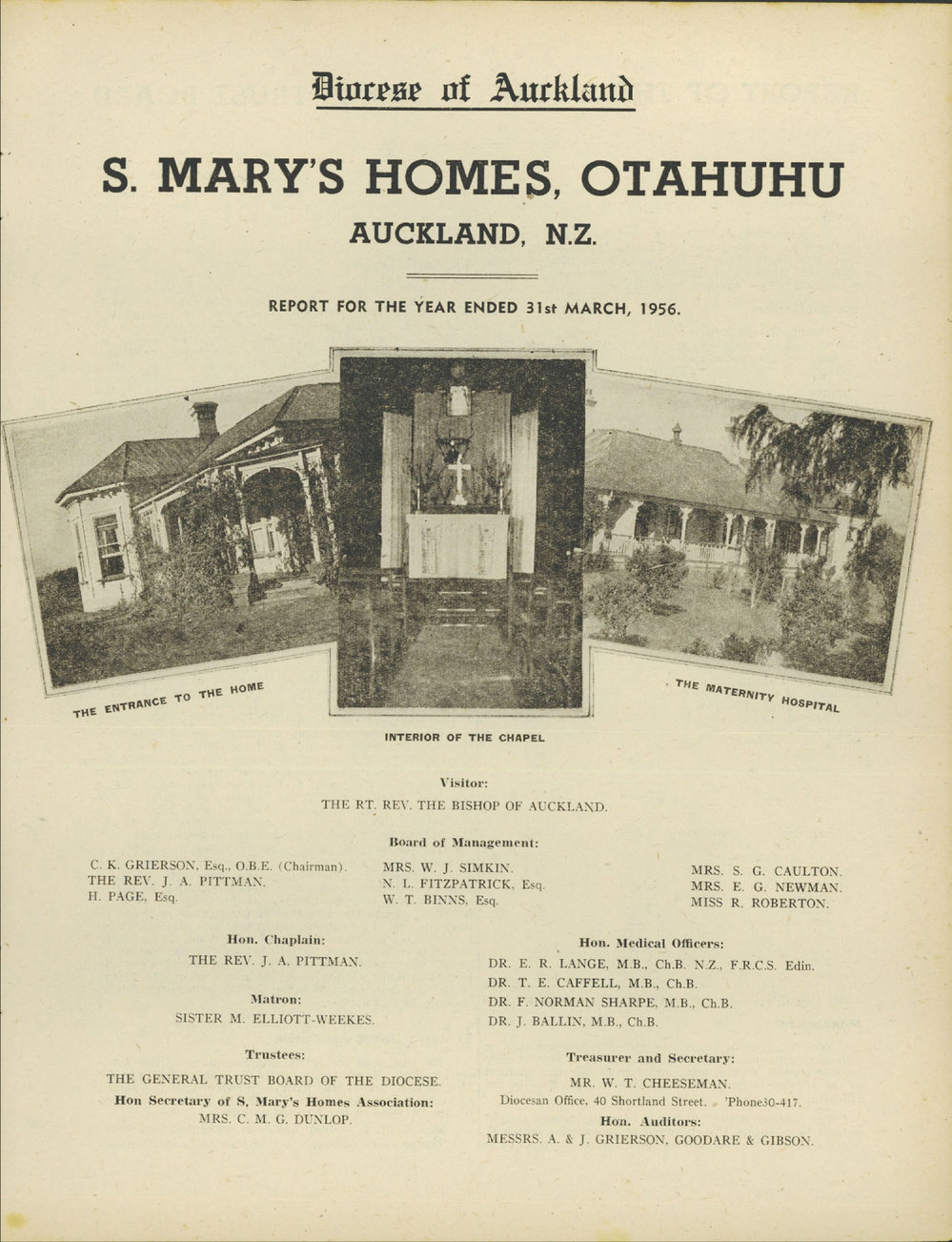 St. Mary's Homes Report 1956