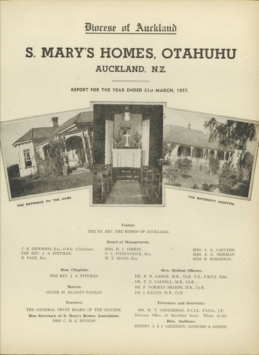 St. Mary's Homes Report 1957