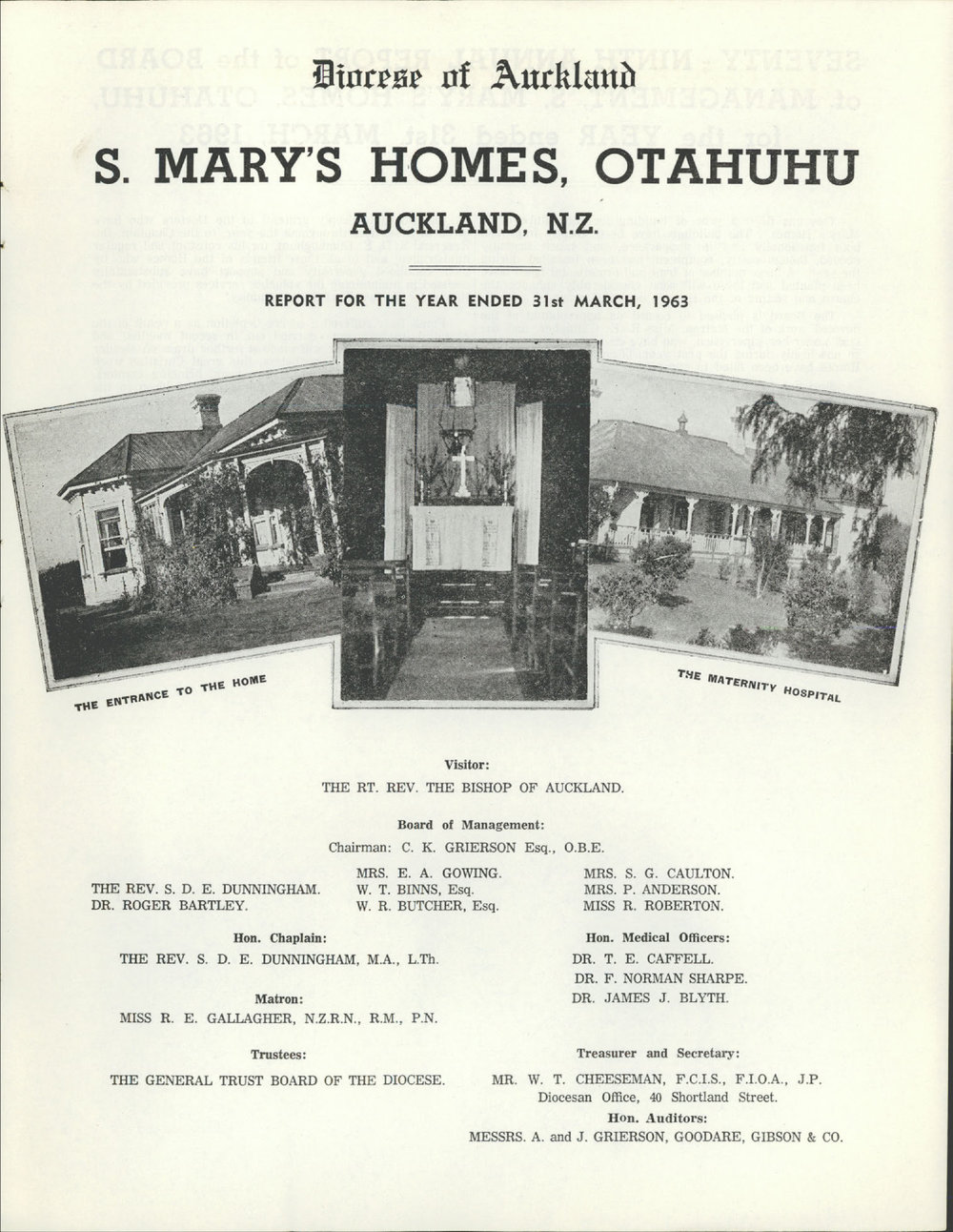 St. Mary's Homes Report 1963