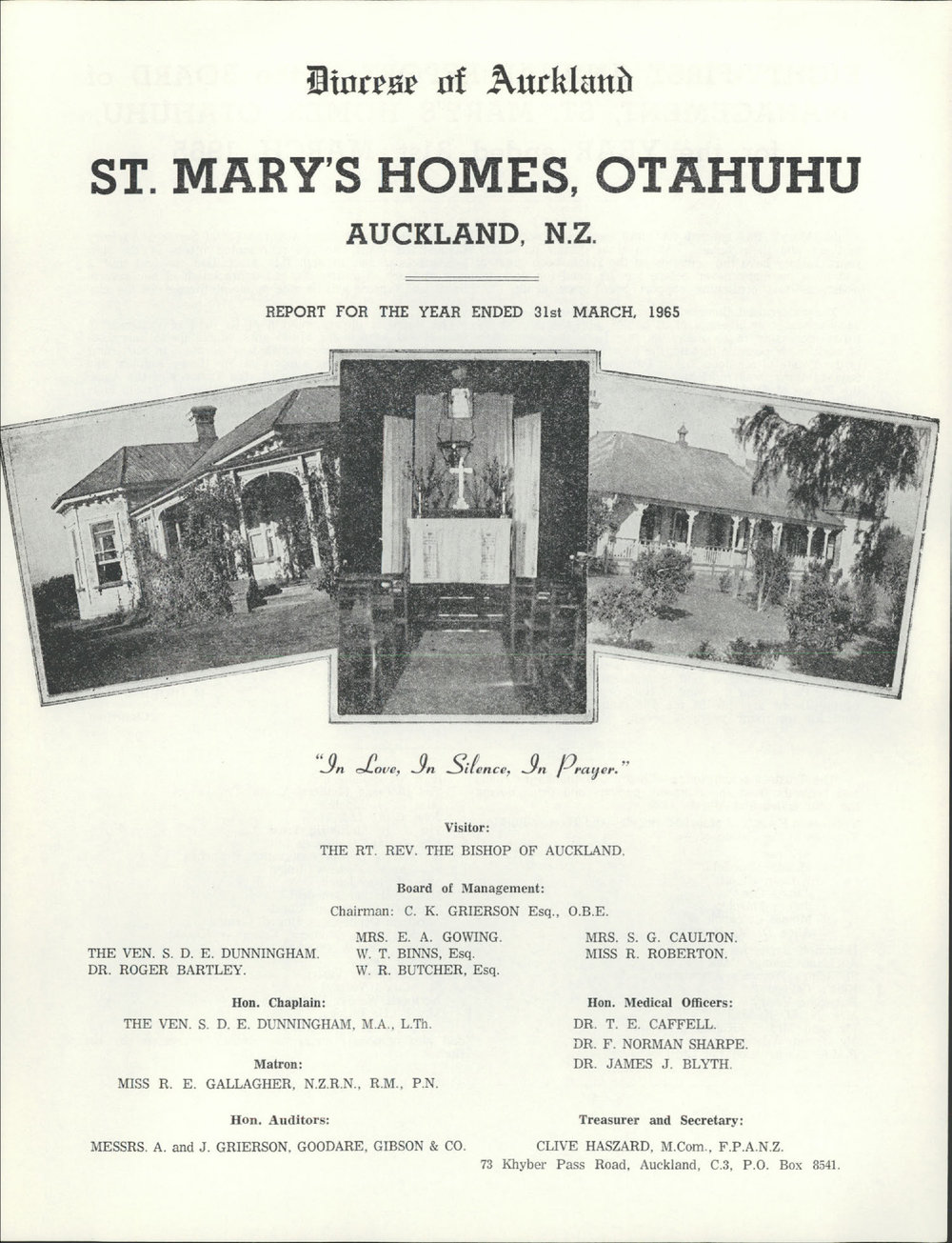 St. Mary's Homes Report 1965
