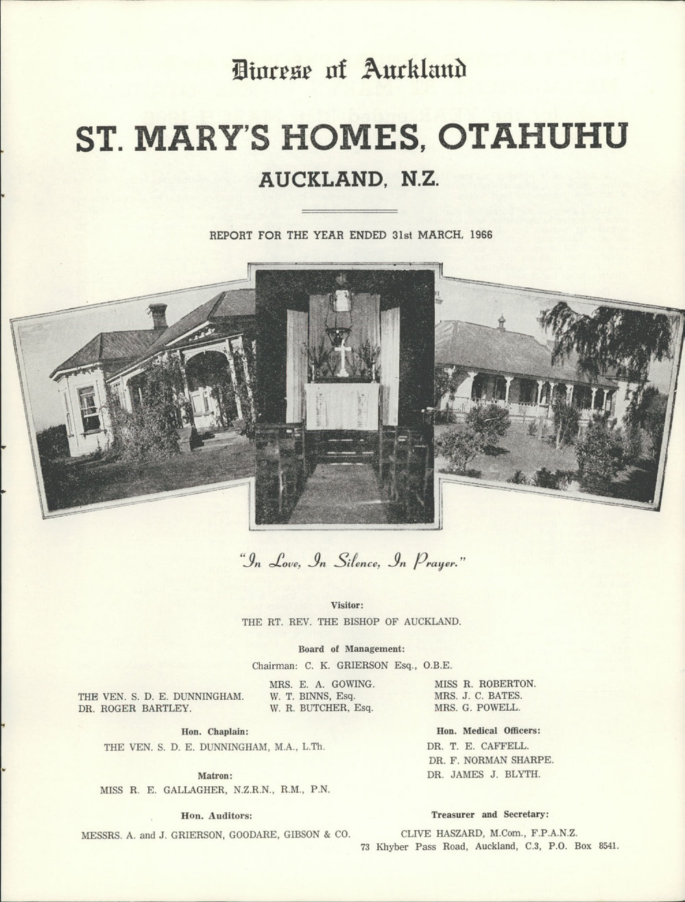 St. Mary's Homes Report 1966