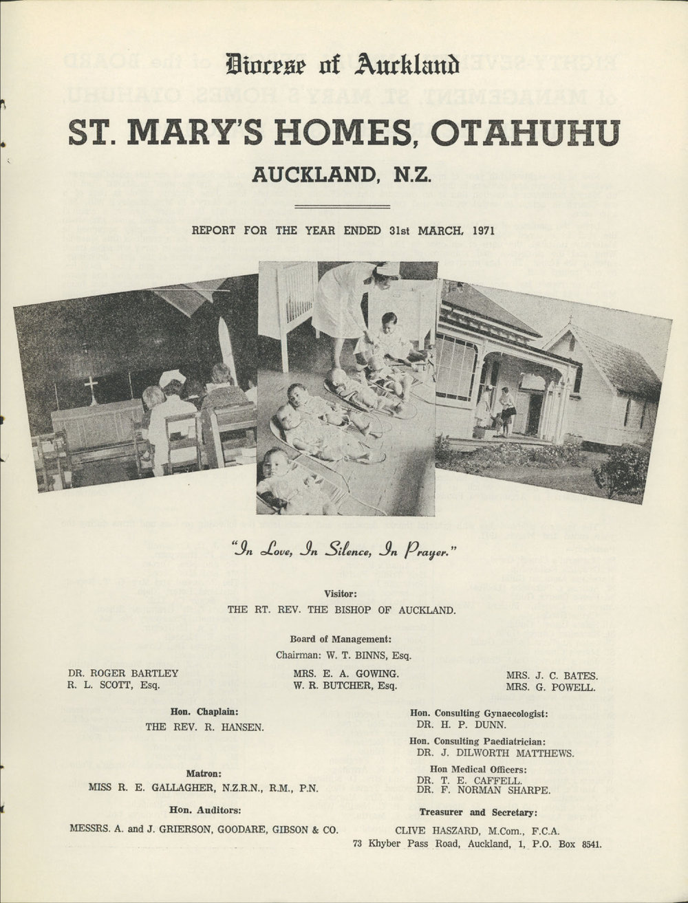 St. Mary's Homes Report 1971