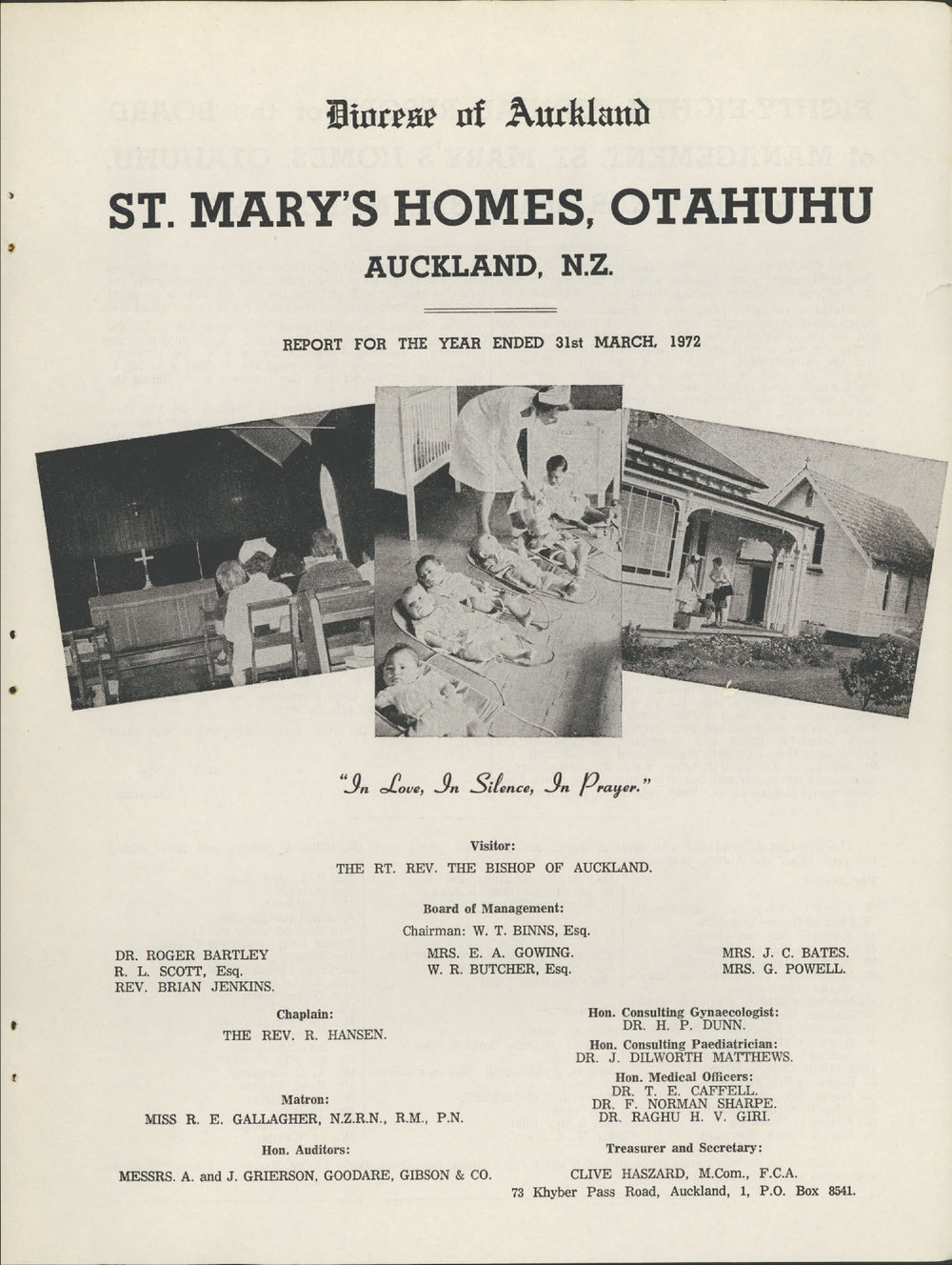 St. Mary's Homes Report 1972