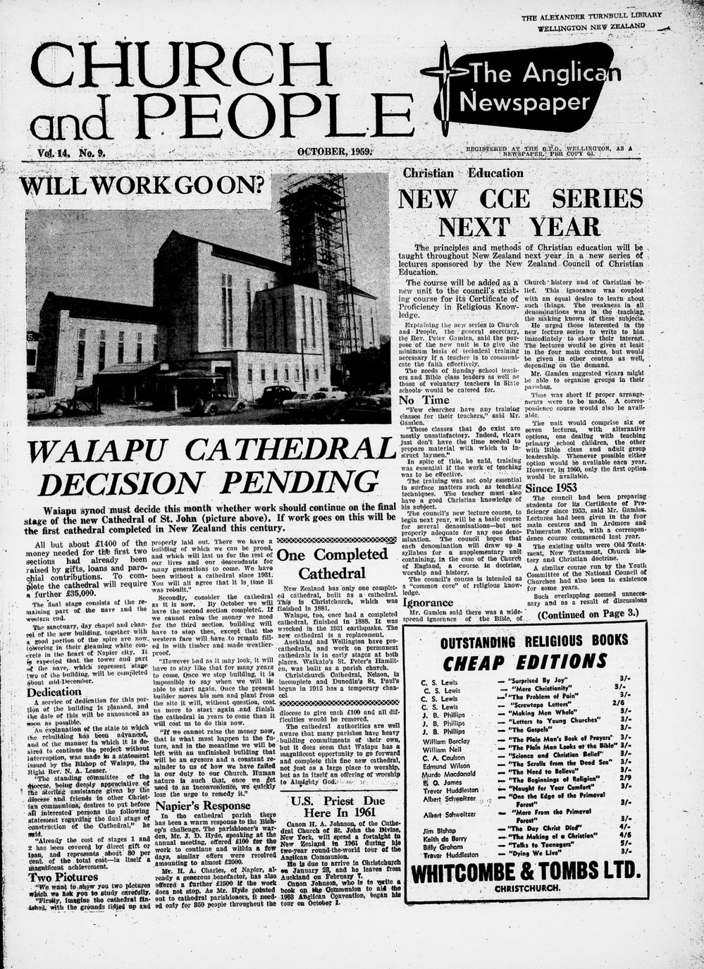 Church &amp; People: October 1959