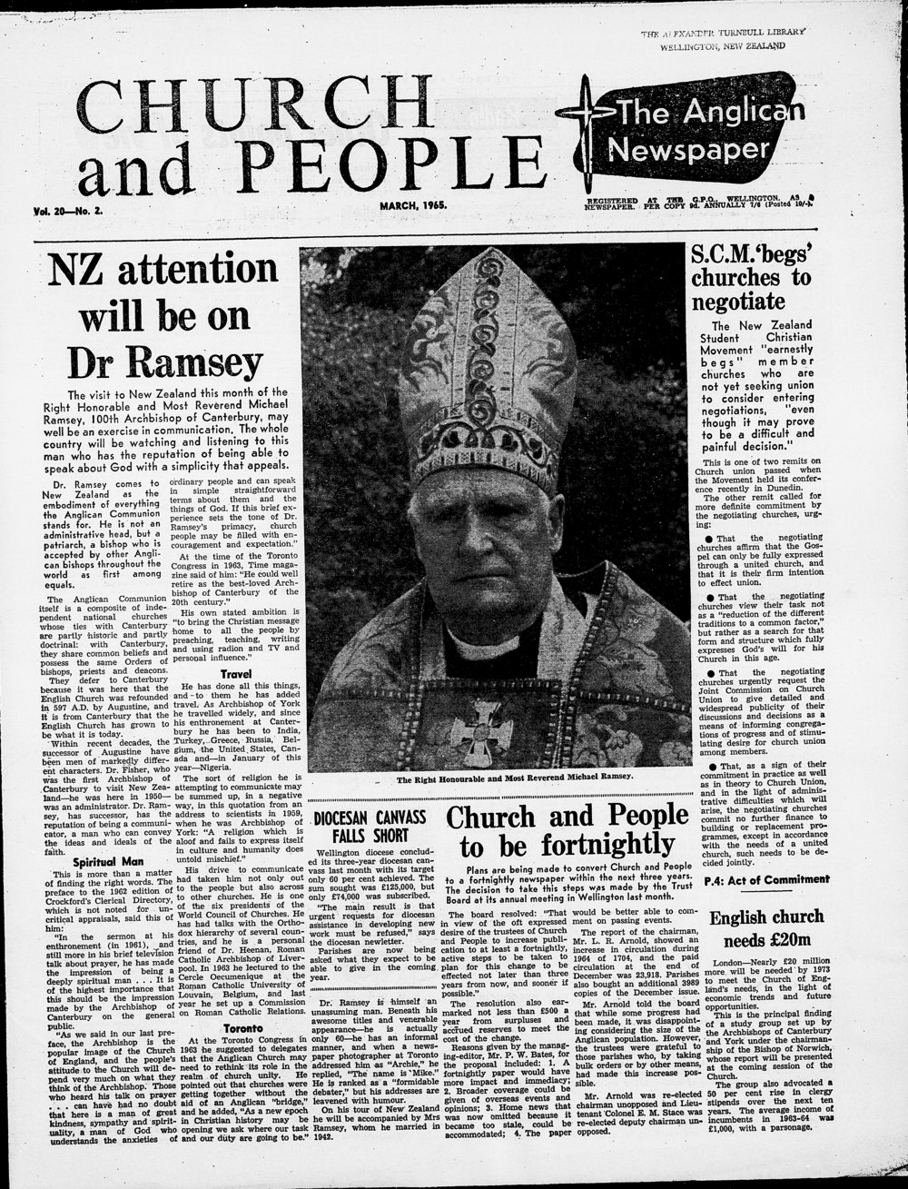 Church &amp; People: March 1965