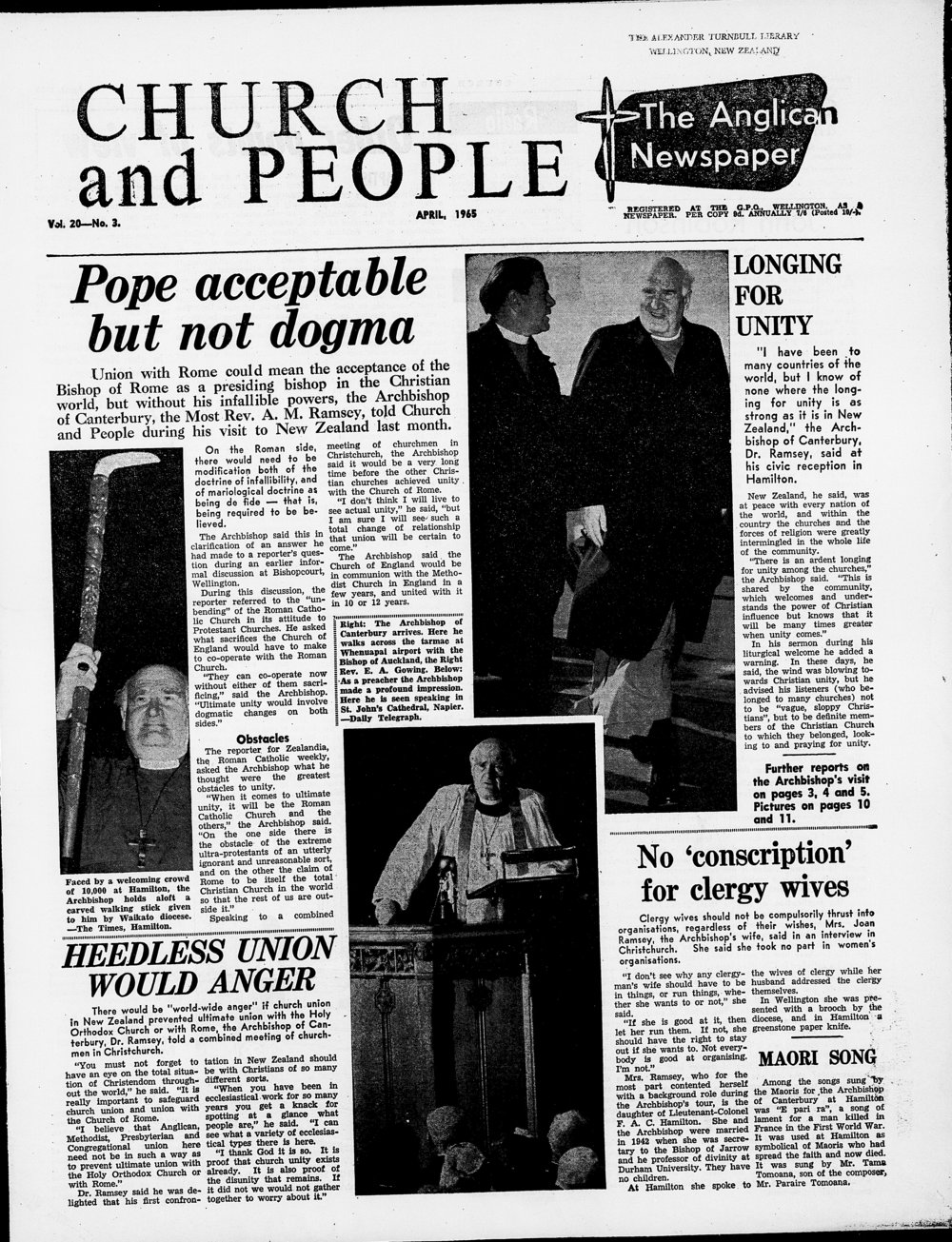 Church &amp; People: April 1965
