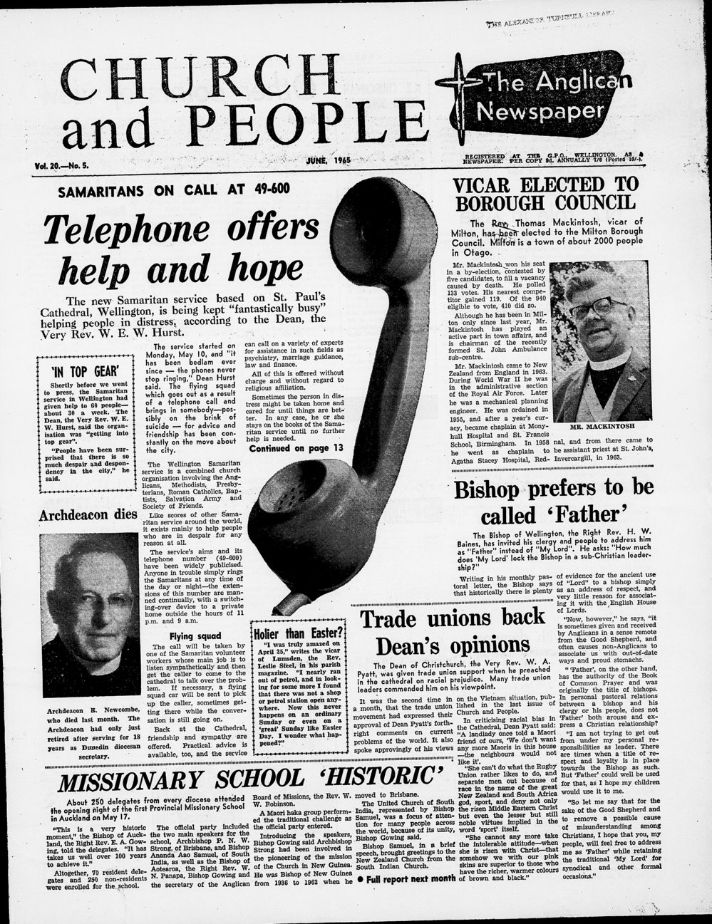 Church &amp; People: June 1965
