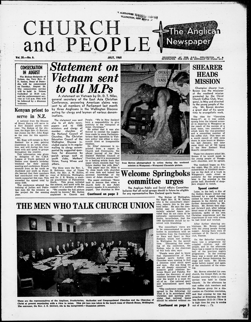 Church &amp; People: July 1965