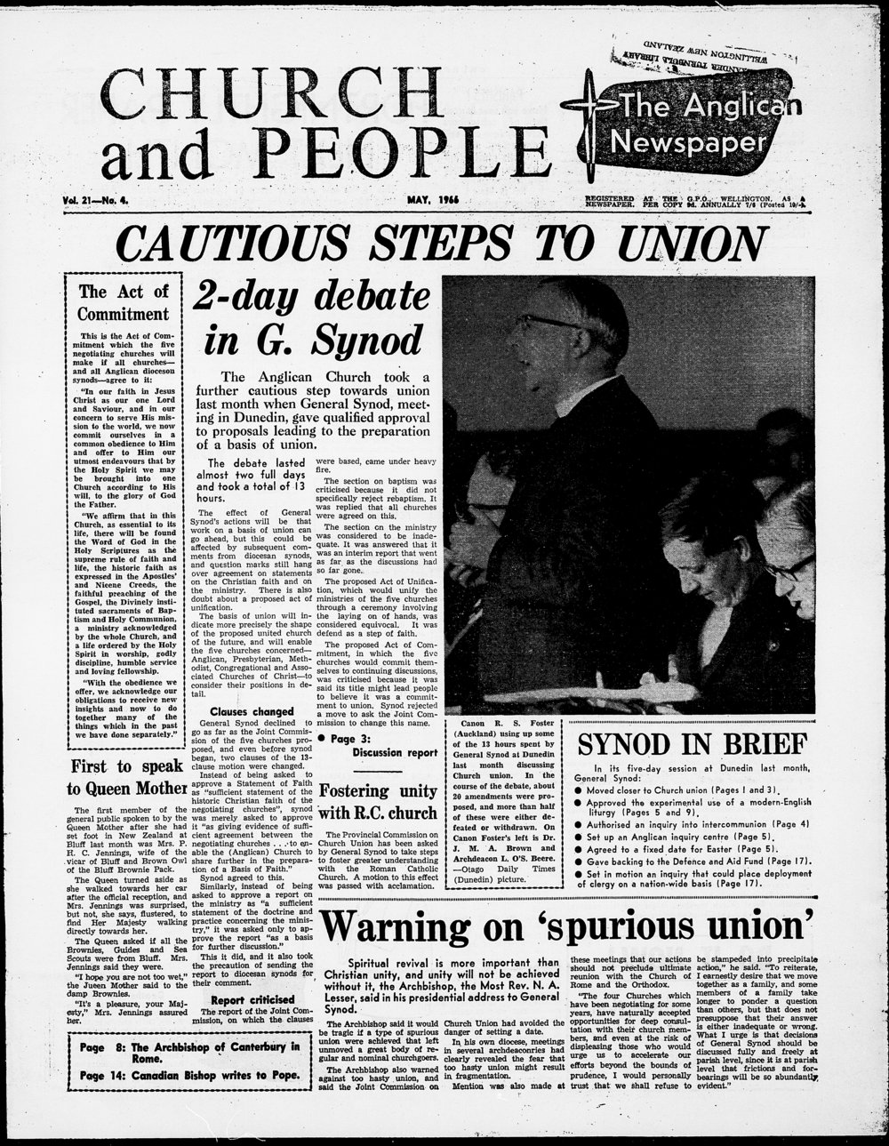 Church &amp; People: May 1966