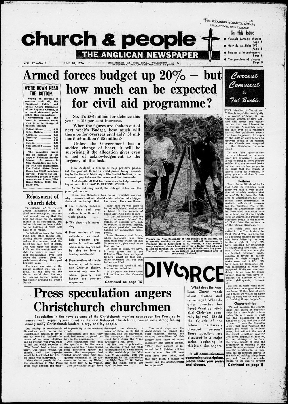 Church &amp; People: 10th June 1966