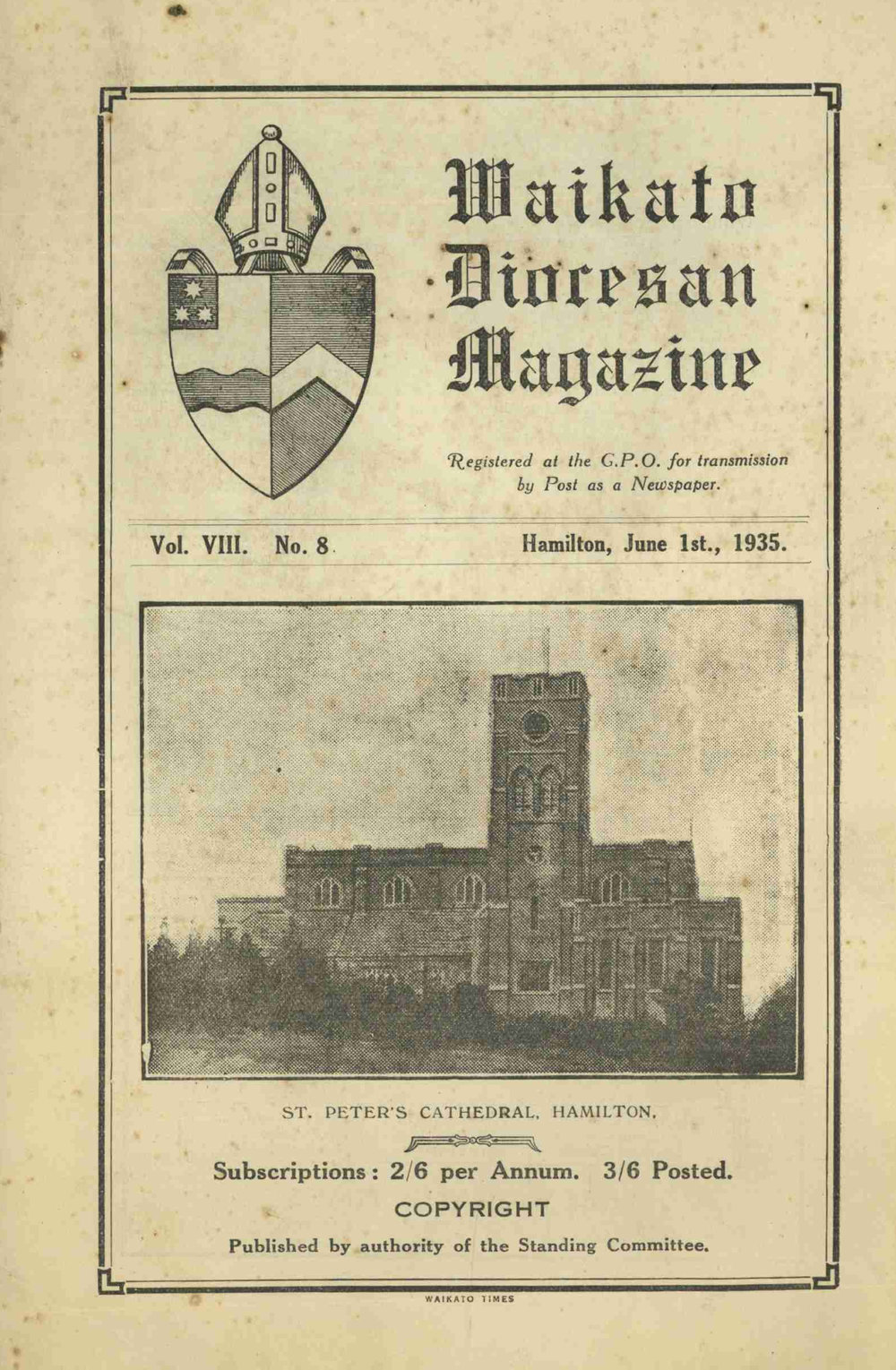 Waikato Diocesan Magazine June 1935