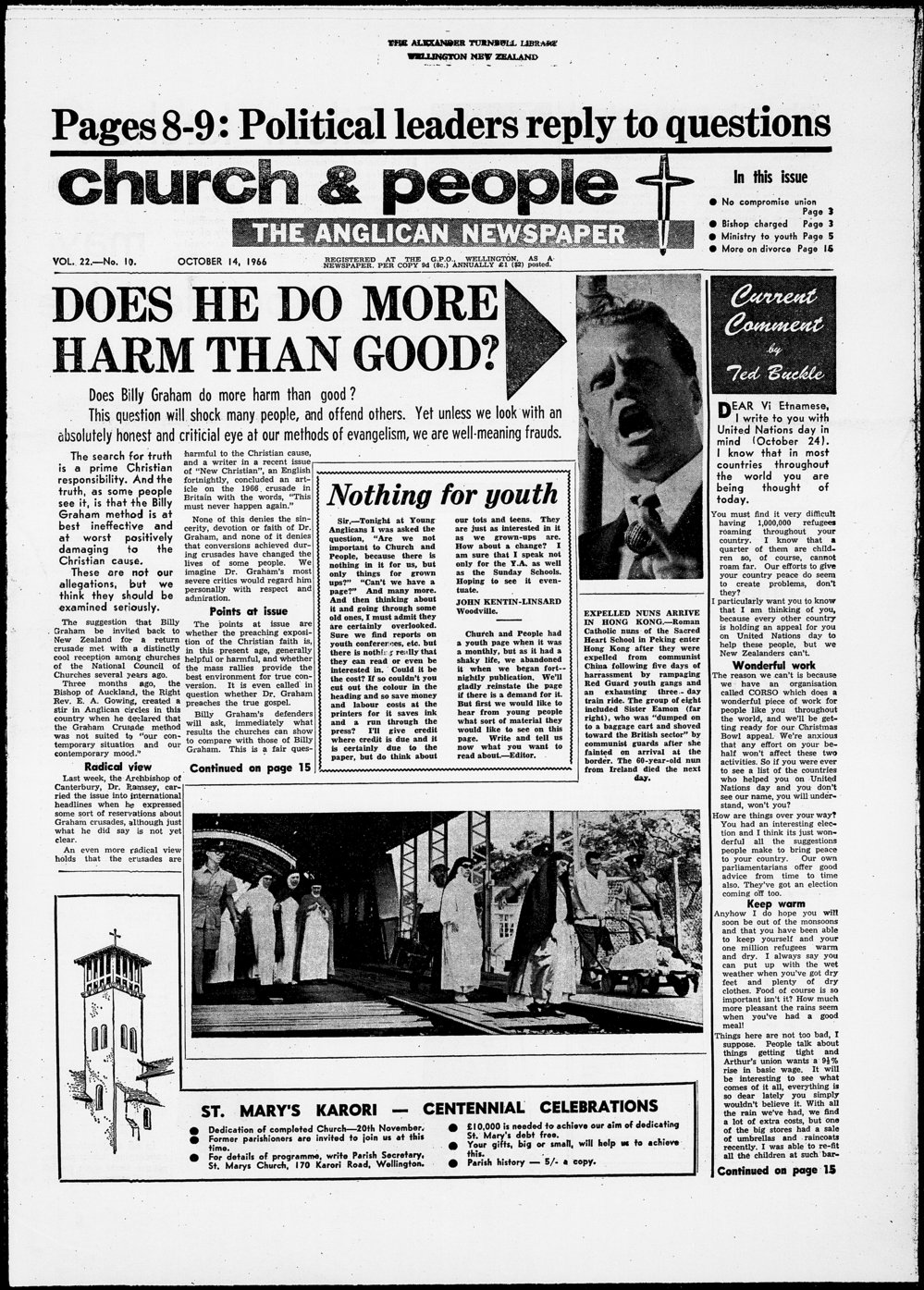 Church &amp; People: 14th October 1966