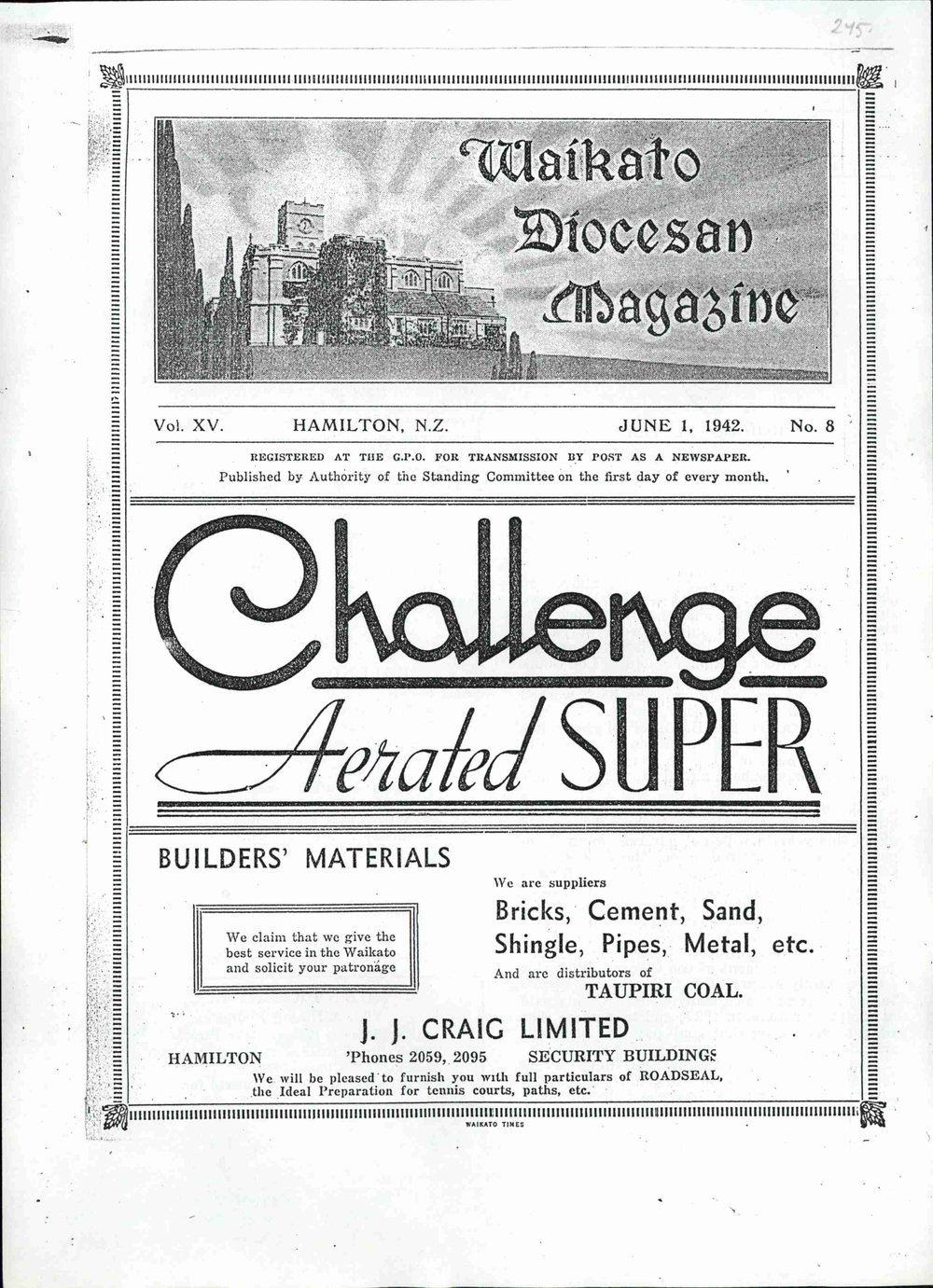 Waikato Diocesan Magazine June 1942
