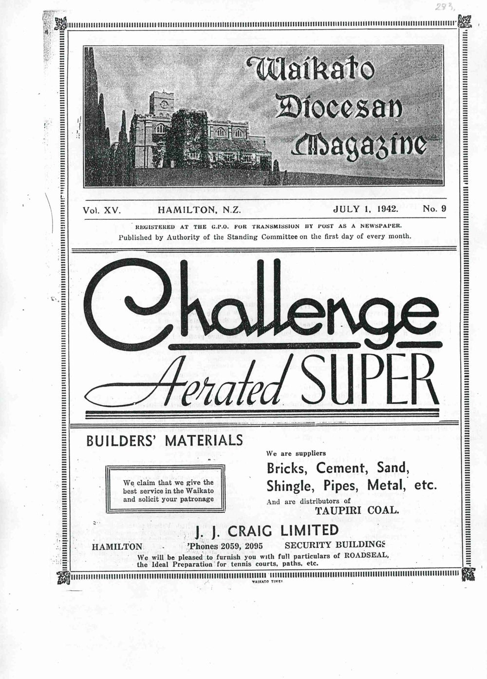 Waikato Diocesan Magazine July 1942