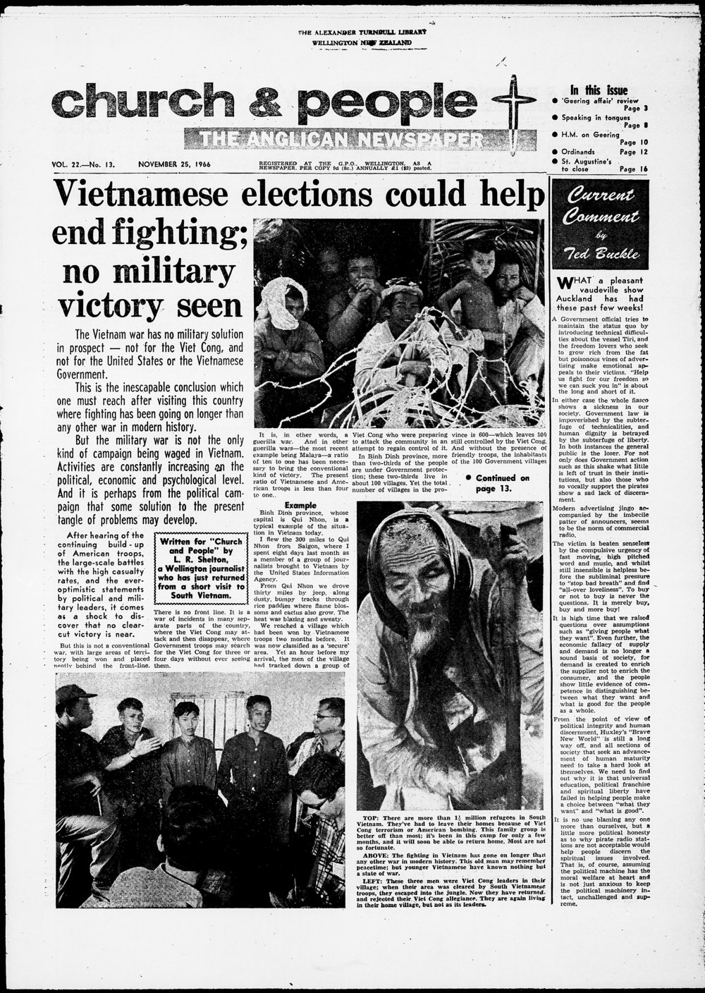 Church &amp; People: 25th November 1966